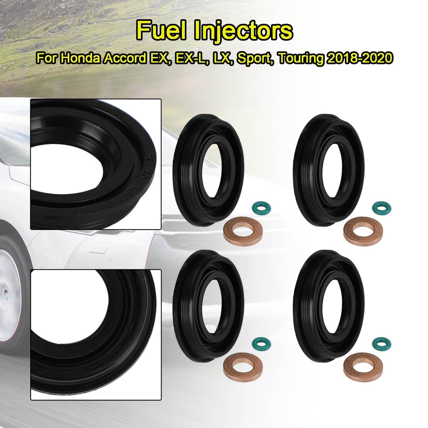 4PCS 1372494 71794621 Joints d'injecteur pour Ford Transit MK3 MK6 MK7 2.0 2.2 2.4 TDCI TDDI