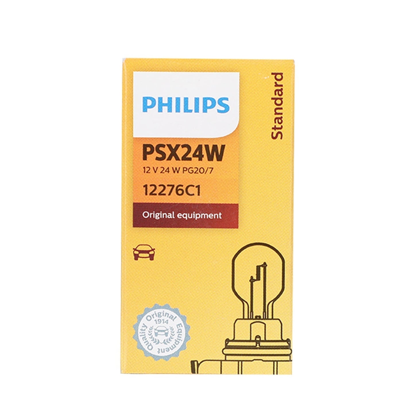 Ampoules auxiliaires standard Philips pour voiture PSX24W 12V24W PG20/7 12276C1