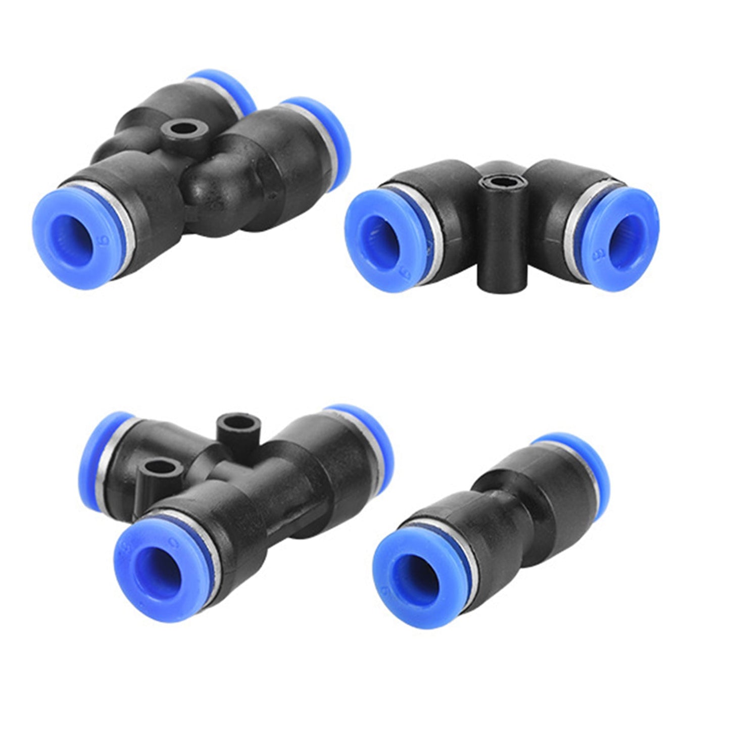 Conectores de presión neumática de plástico de 40 piezas, 6 mm de diámetro exterior y 1/4" para líneas de aire