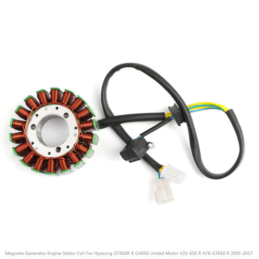Bobina del estator del motor del generador magnético compatible con Hyosung GT650R GT650 2005-2017 United Motor V2S-650 V2C-650R 2006-2008