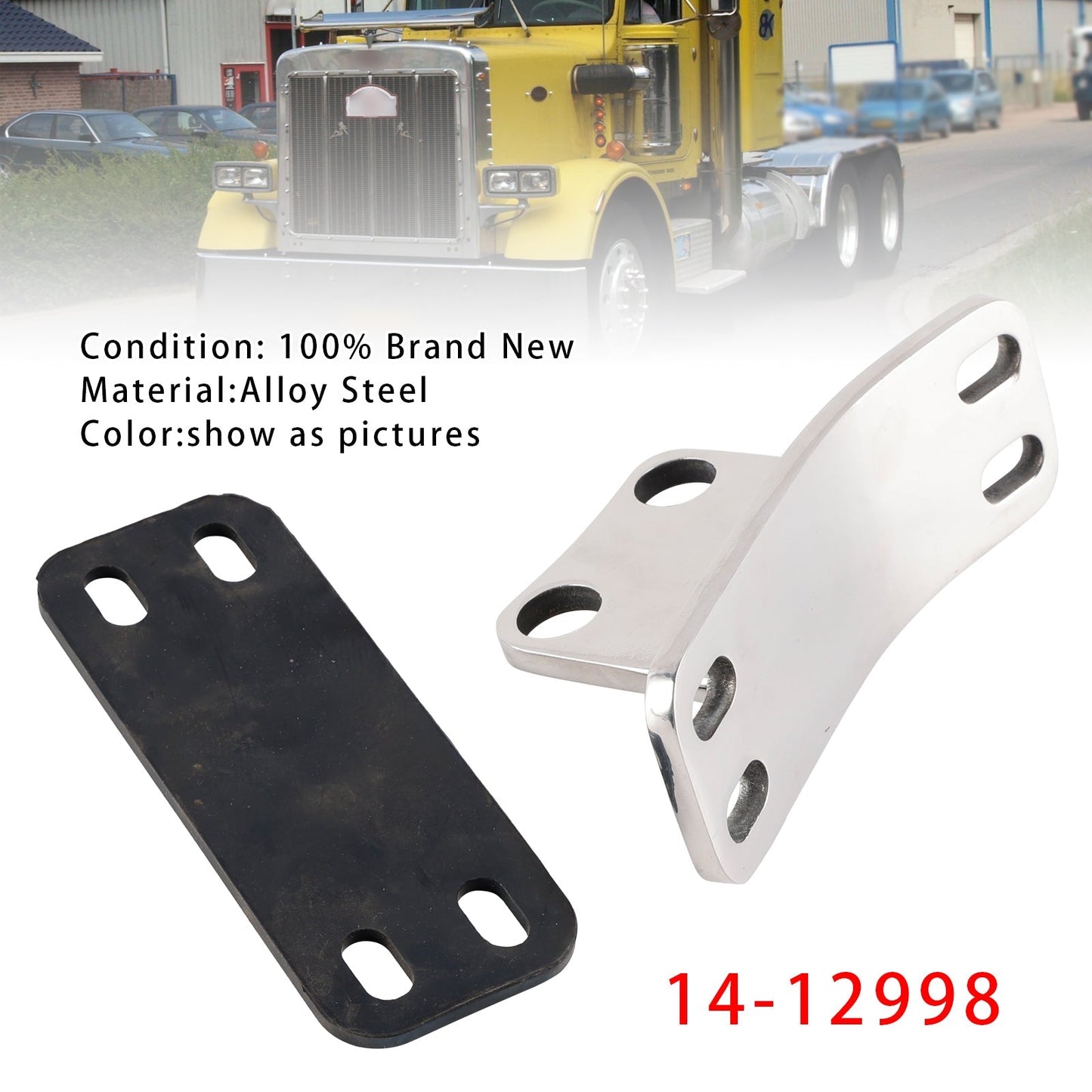 Peterbilt 379 Cab Lower Exhaust Stack Bracket Stainless 14-12998