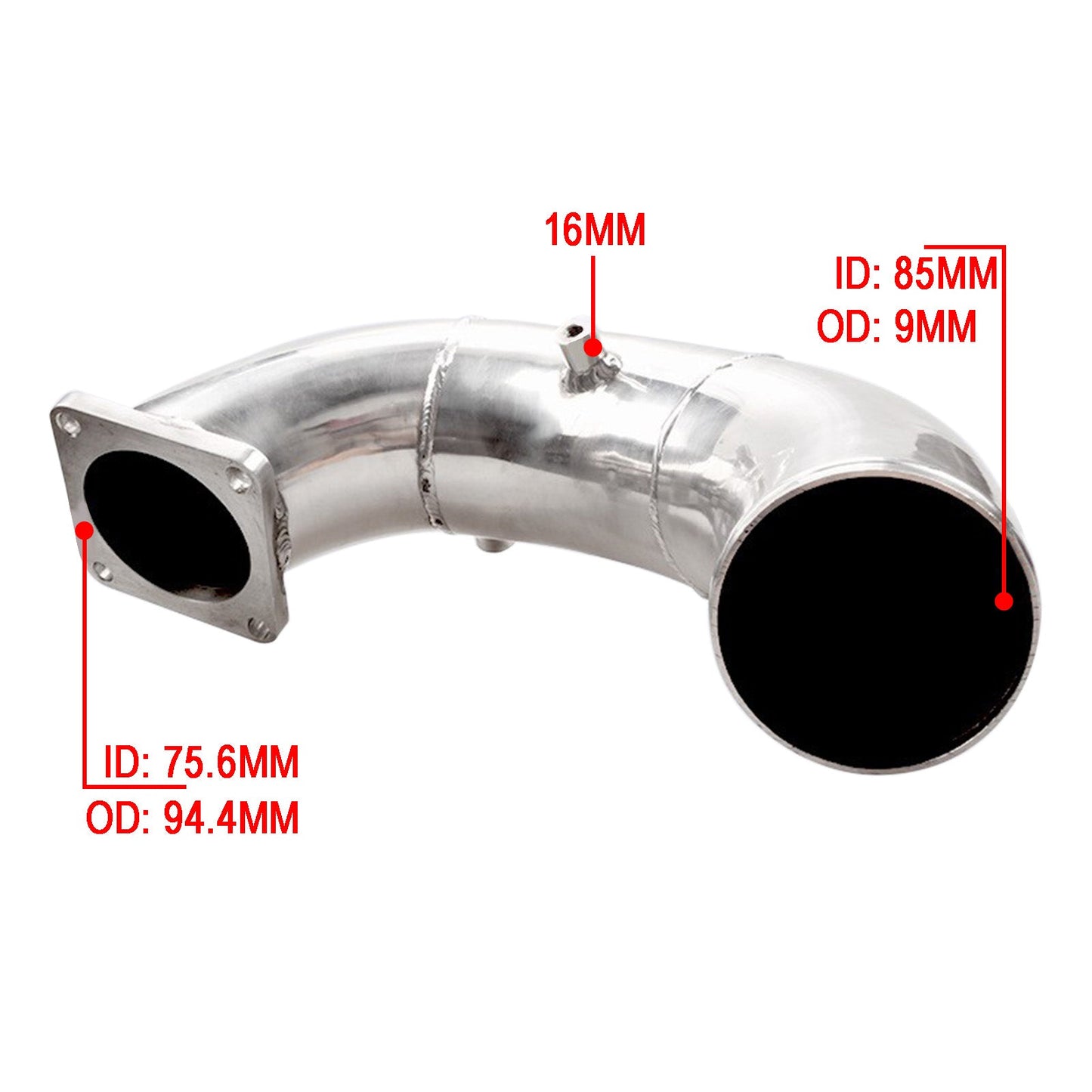 Tuyau de charge coudé d'admission d'air de 3,5 pouces pour Dodge Ram 2500/3500 Cummins Diesel 5,9 L 12 V (1994-1998)