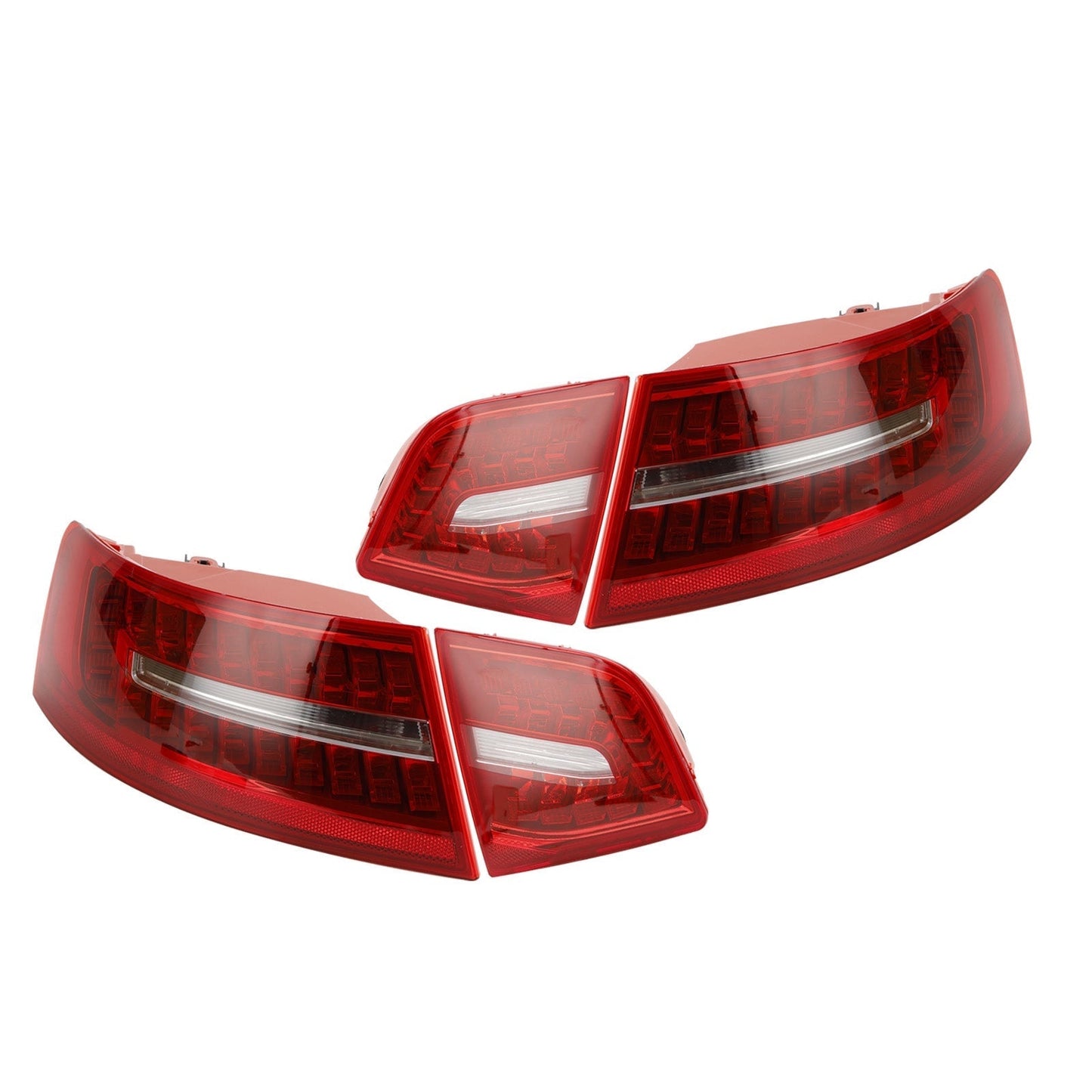 Feux arrière LED pour coffre intérieur et extérieur Audi A6 C6 Berline 2009-2011 4 pièces 4FD945093B 4FD945094B