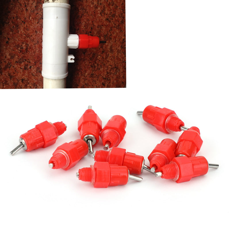 Lot de 10 valves à tétons pour abreuvoir automatique, mangeoire pour volaille, poulet, canard, oiseau