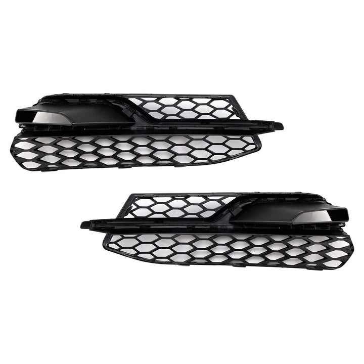 2013-2016 Audi S3 8V 8V3807681L Front Bumper Fog Light Cover Black Grill