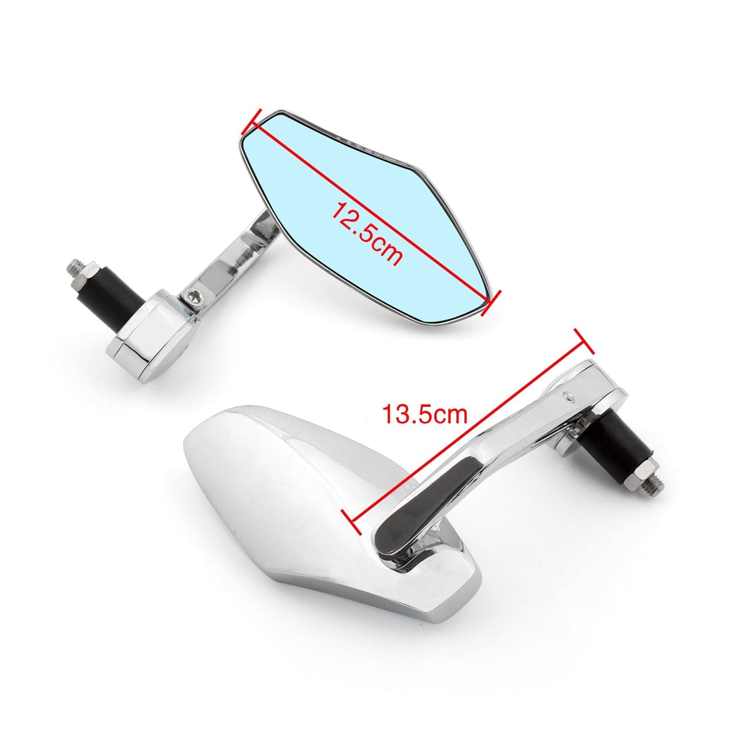 Rétroviseur latéral en aluminium de 7/8" et 1" pour guidon de moto
