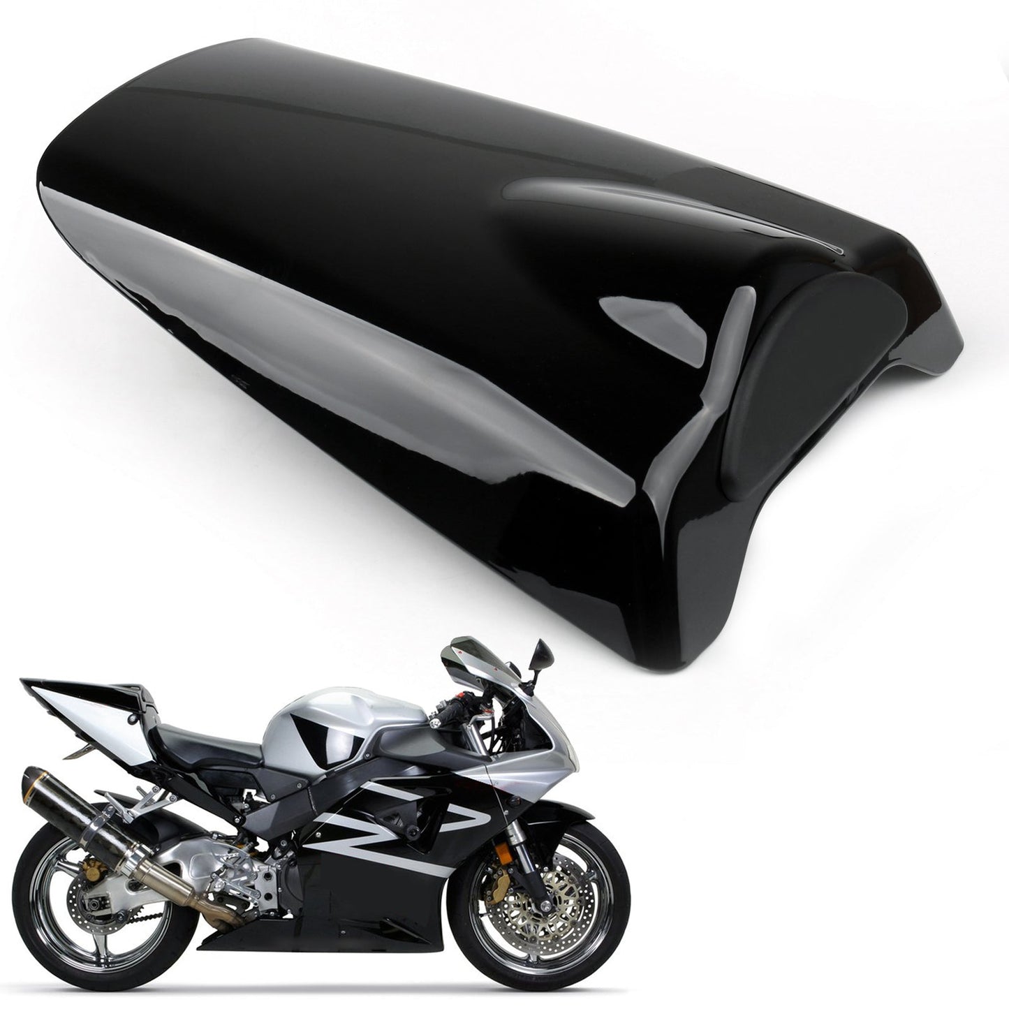 Housse de siège arrière noire pour Honda CBR954RR 2002-2003