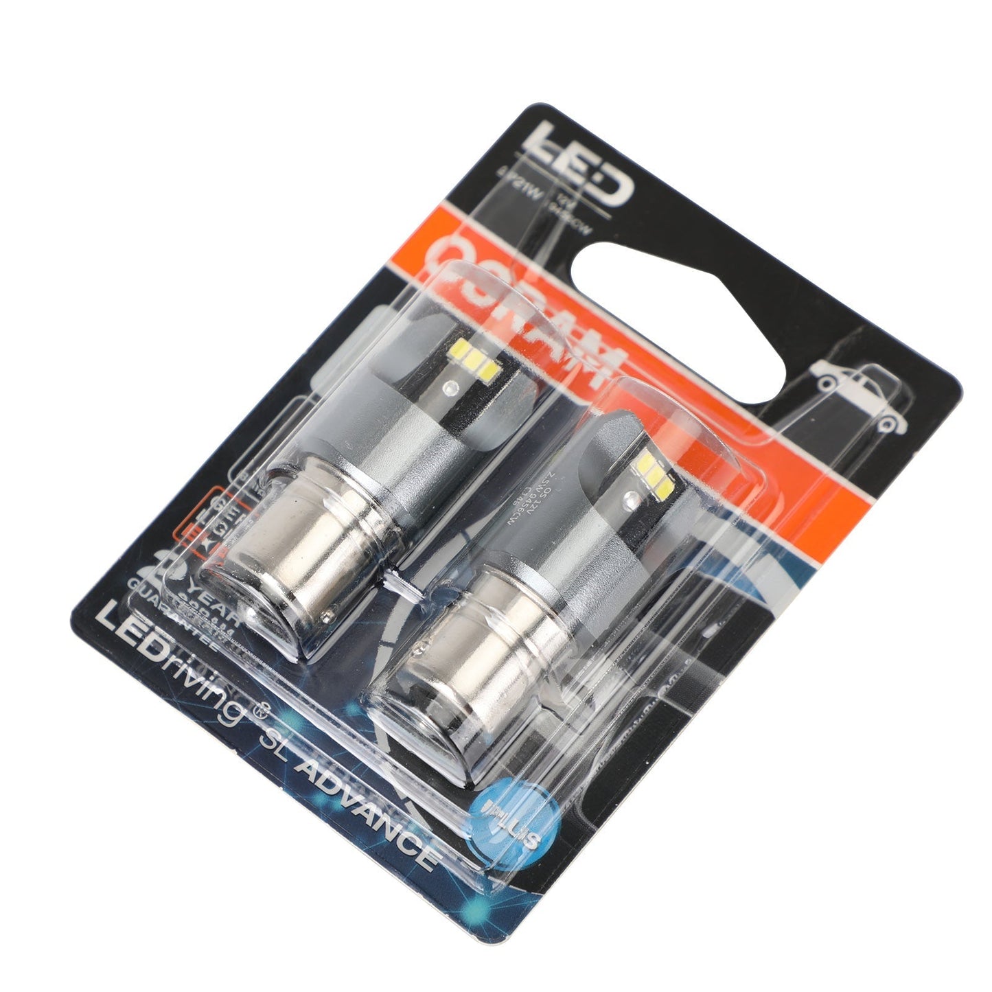 2 ampoules auxiliaires LED OSRAM 9456CW pour voiture P21W 12 V 2,5 W BA15s