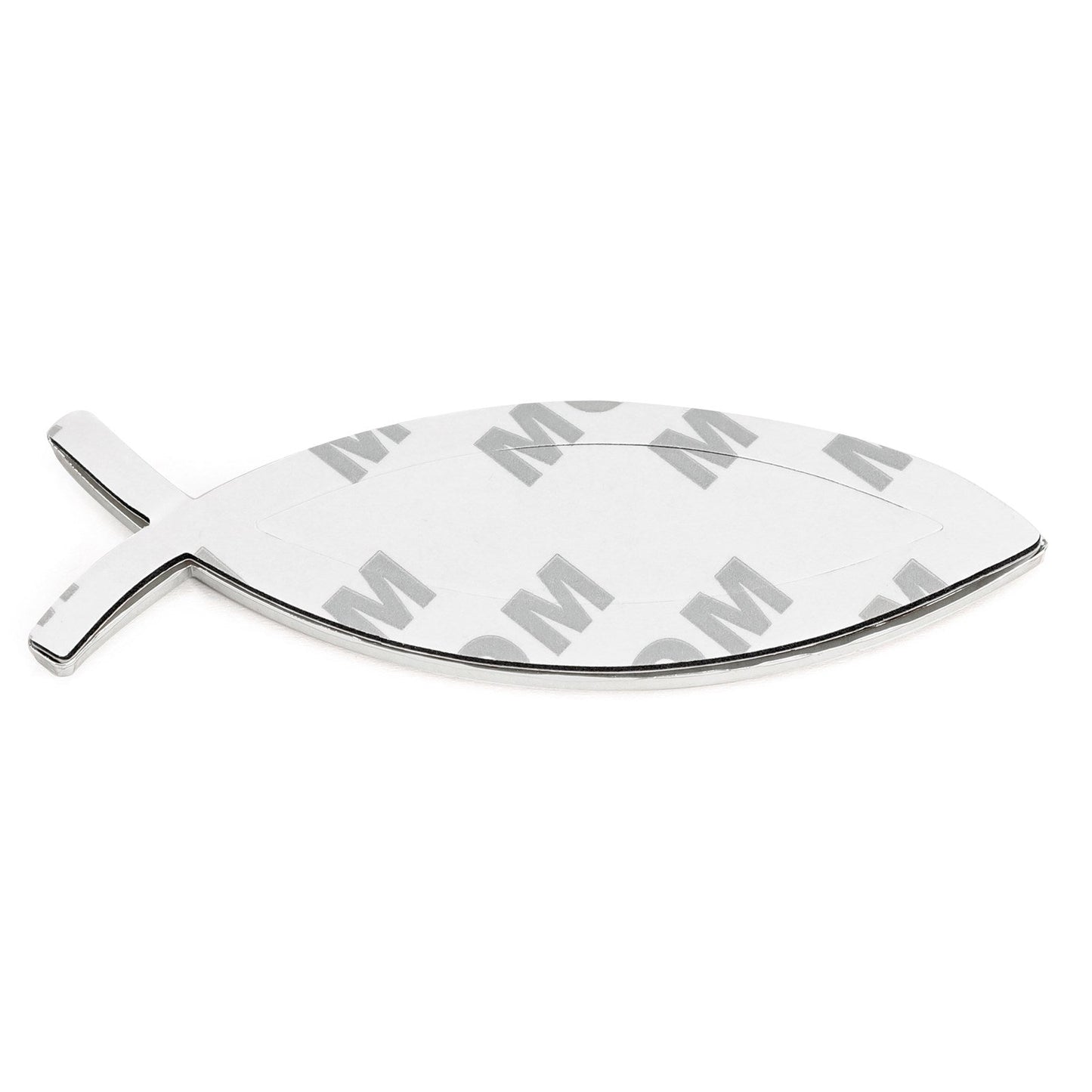 Autocollant 3D argenté représentant un poisson chrétien, symbole de Jésus, pour voiture, emblème religieux