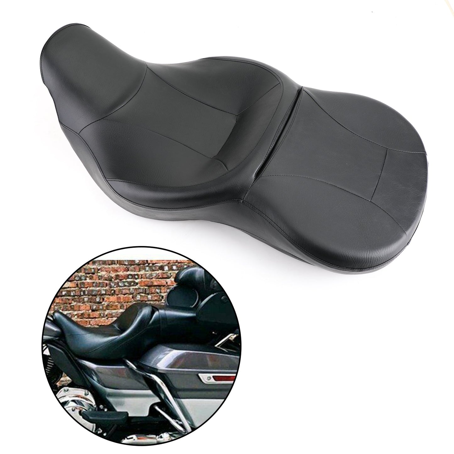Selle pilote passager 2 places pour Touring Tri Glide FLHR FLHT FLHX FLTR 09-21