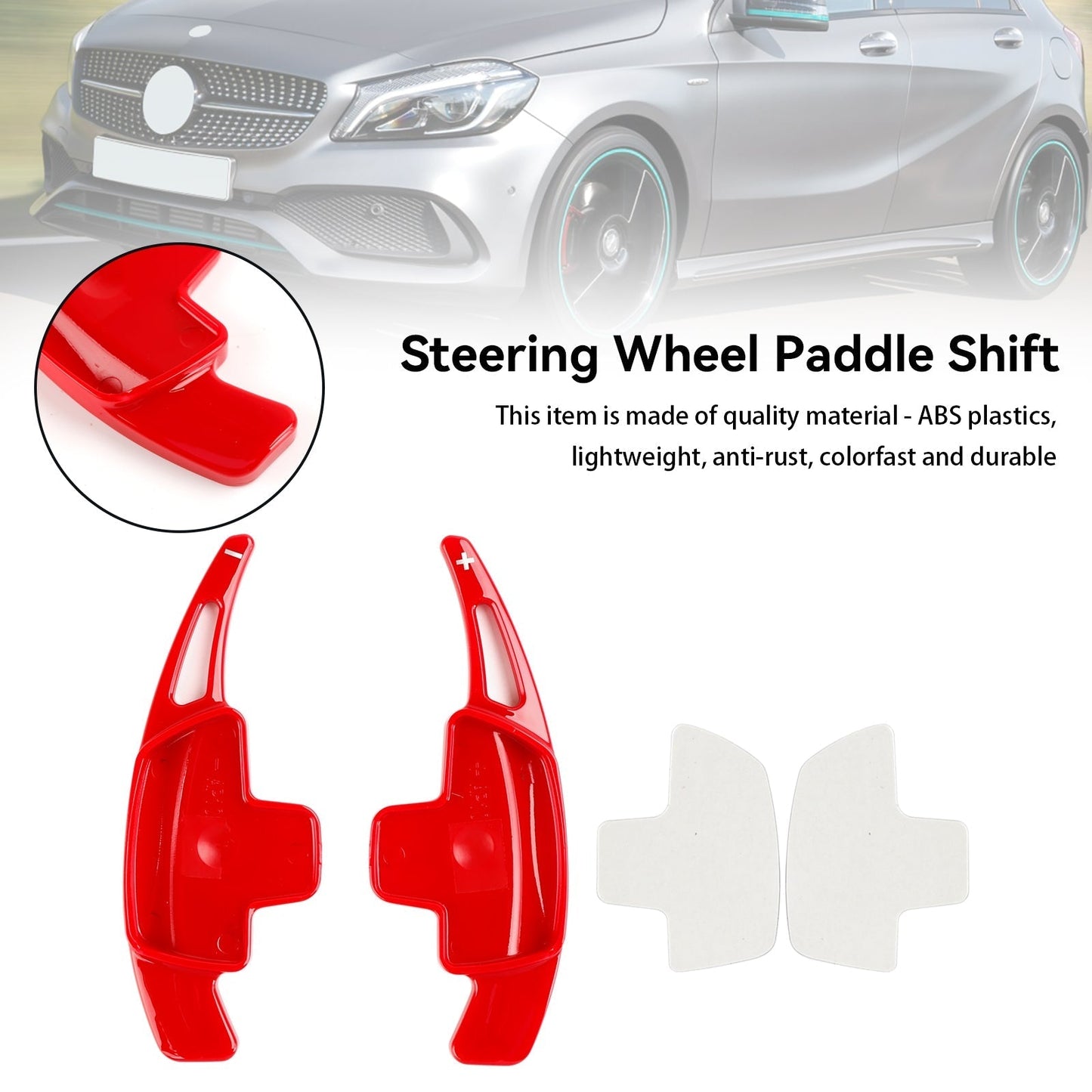 Extensión de palanca de cambios para volante rojo Mercedes-Benz Clase A, Clase R, Clase V, Vito (2016-2021)