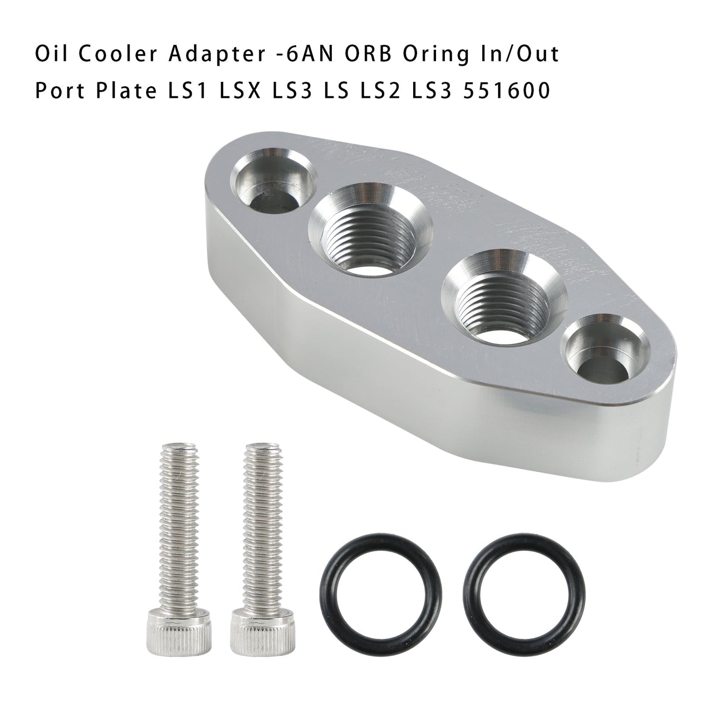 Adaptador de enfriador de aceite 6AN ORB Oring, puerto de entrada/salida, placa LS1 LSX LS3 LS LS2 LS3 551600