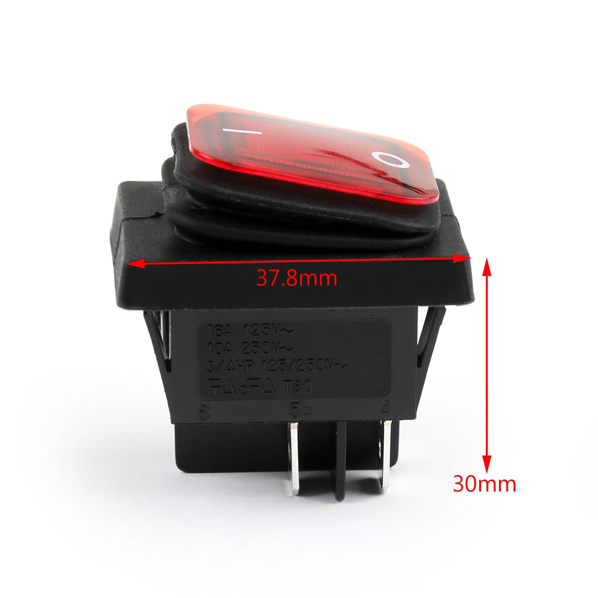 4Pin RLEIL RL2-102 Waterproof IP65 Car Rocker Switch ON/OFF 125/250VAC