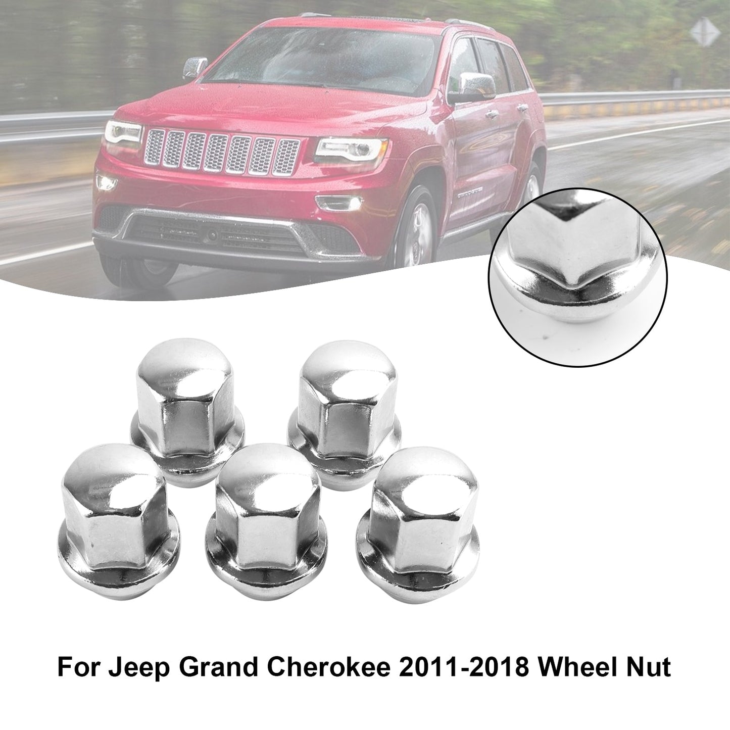 2012-2018 For Dodge Durango Ram 1500 5PCS Lug Nuts 14x1.5 06509422AA 6509422AA
