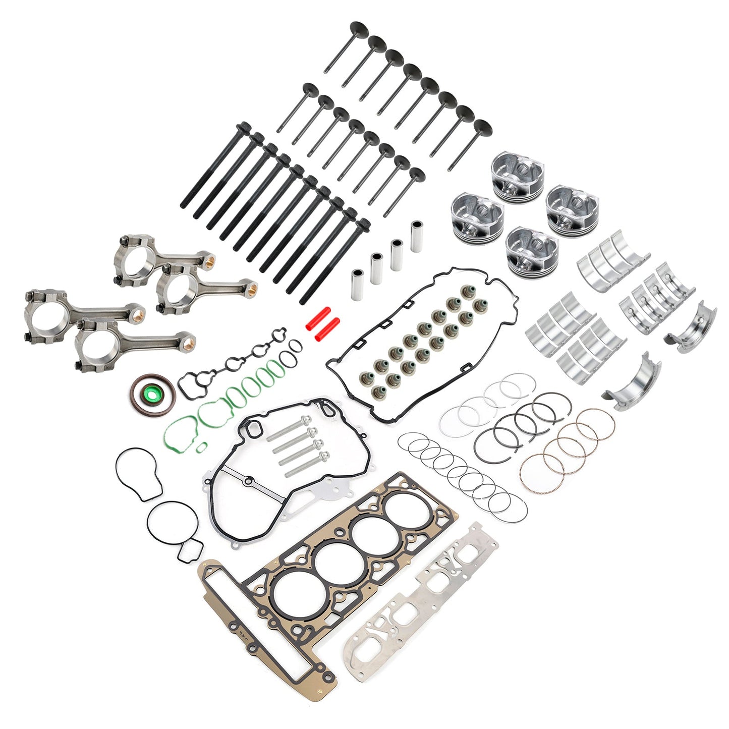 For Buick For Chevrolet For GMC 2.4L Engine Rebuild Overhaul Pistons Valves Seals Kit HS54874 HS26517PT