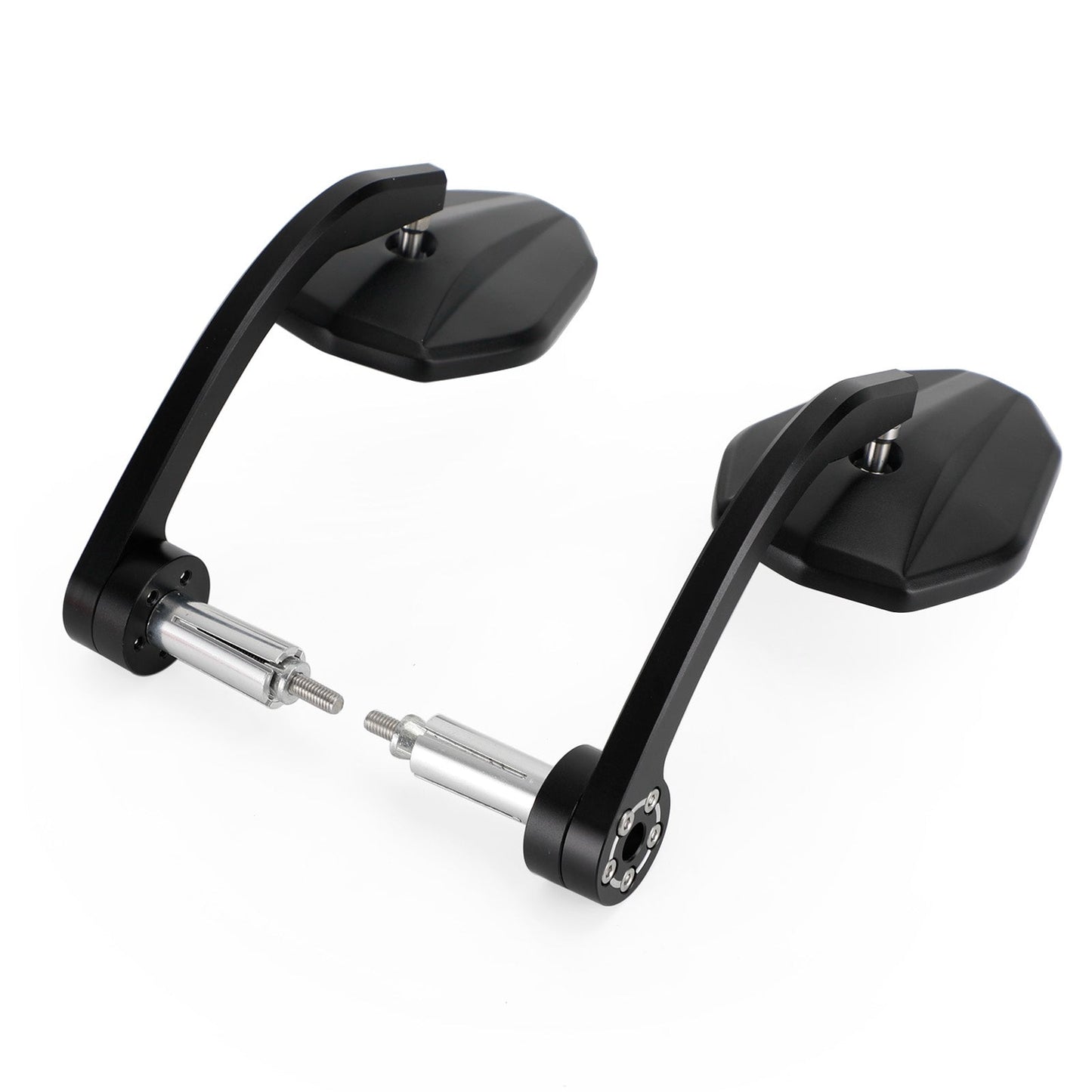 Rétroviseur de guidon de moto noir 7/8" en aluminium CNC personnalisé de 22 mm
