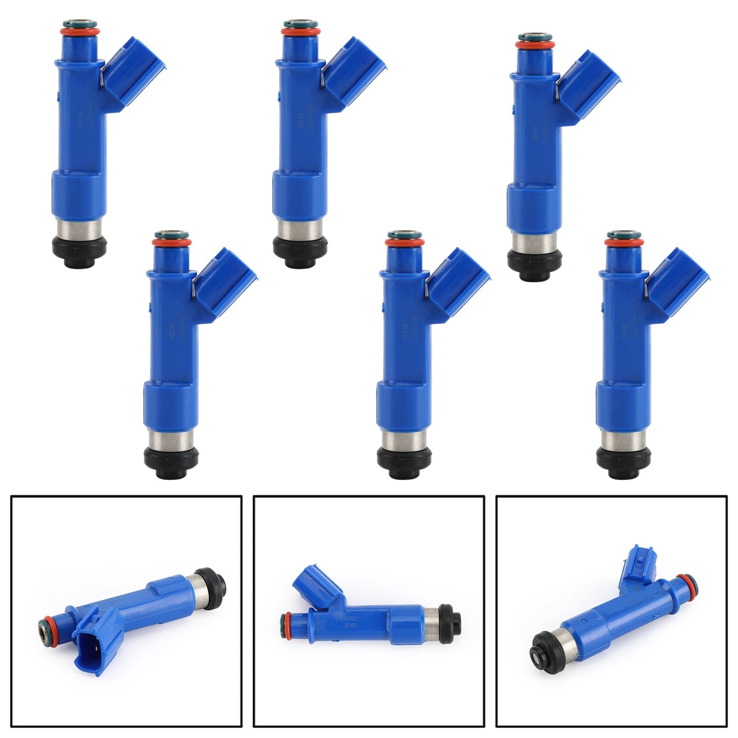 6 inyectores de combustible 23250-22080 compatibles con Corolla Matrix Pontiac 1.8L 2005-2008