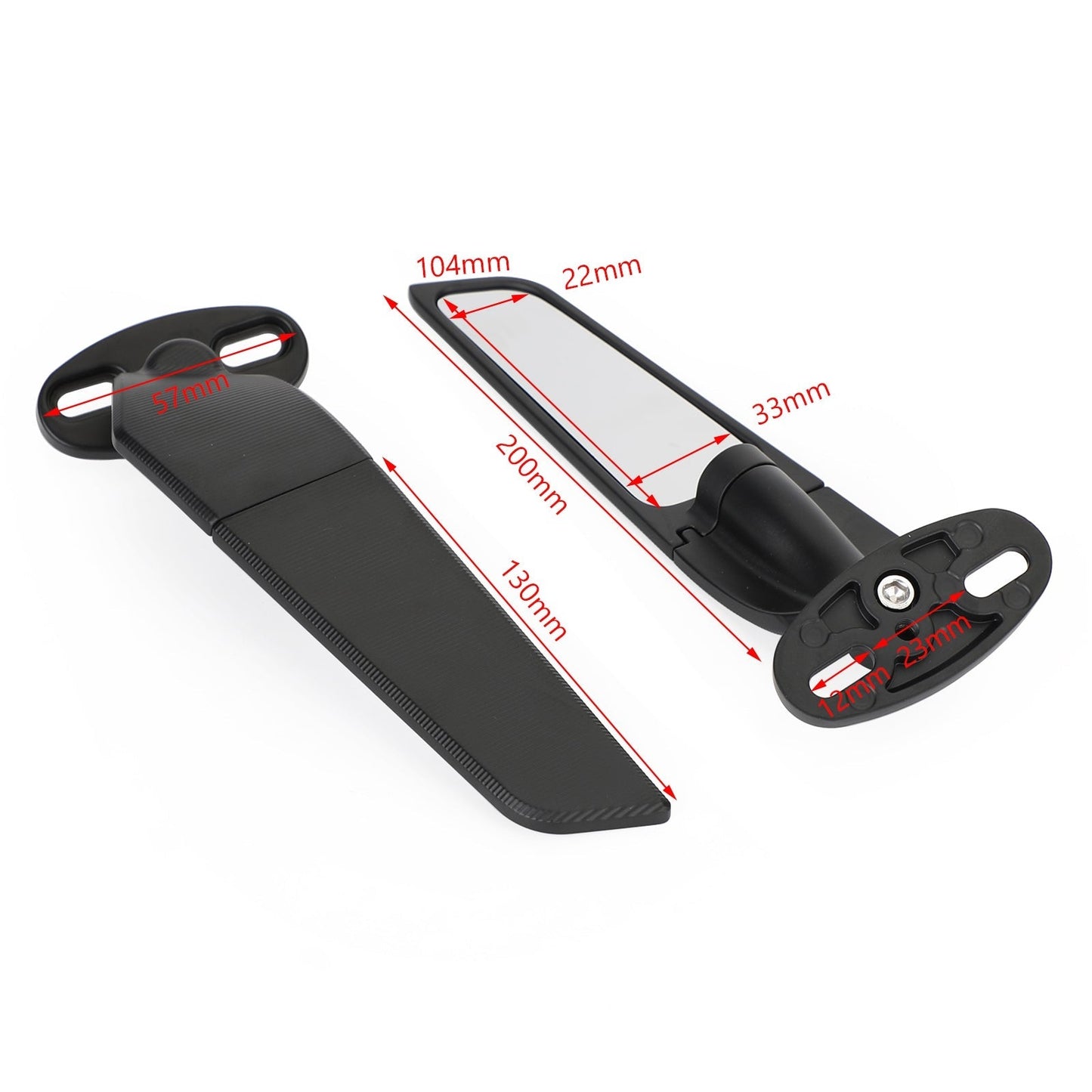 Rétroviseurs réglables à aileron pour Honda CBR600RR 2003-2017 et CBR1000RR 2004-2007