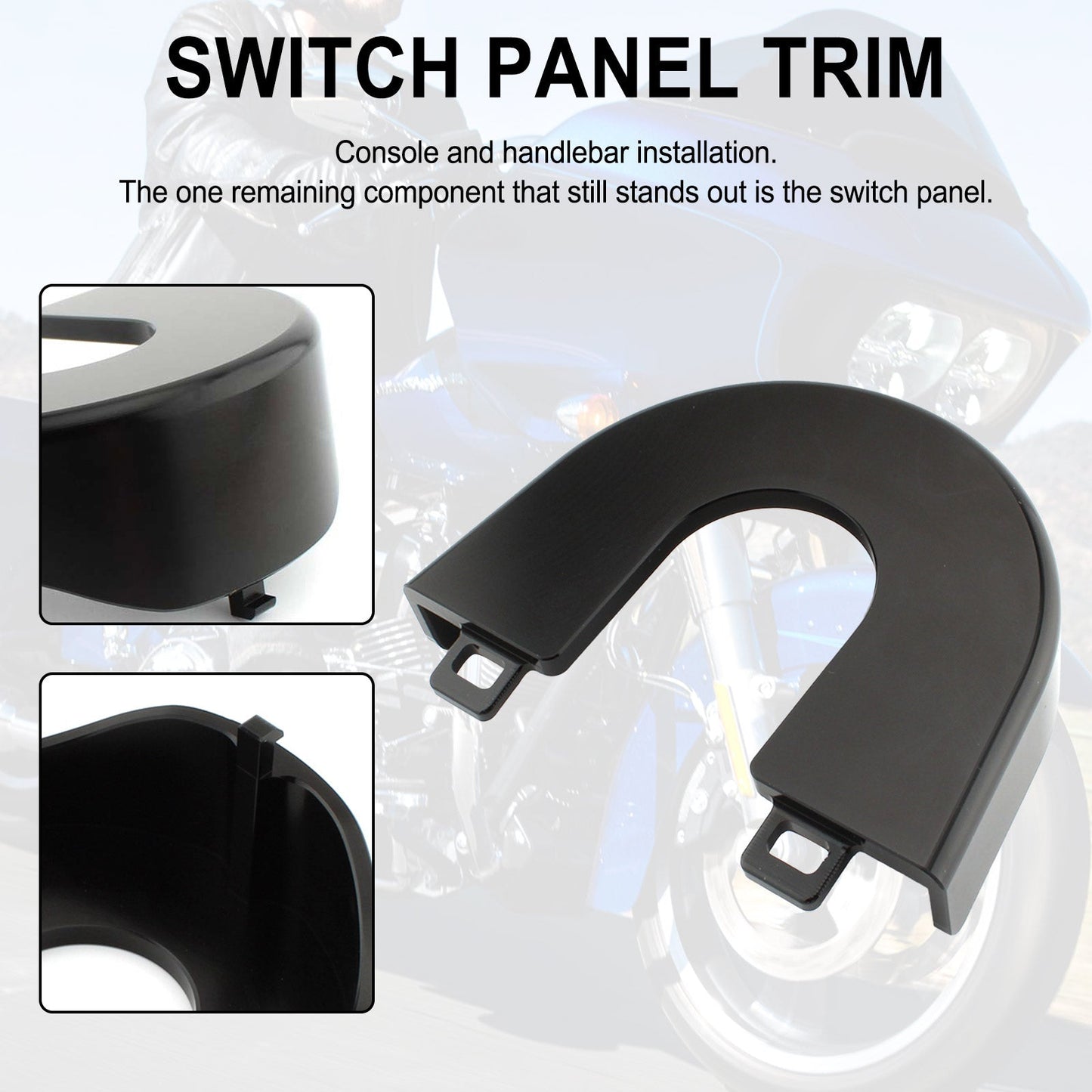 Garniture de panneau d'interrupteur d'allumage en aluminium spécial Touring Road Glide 15-22 pour