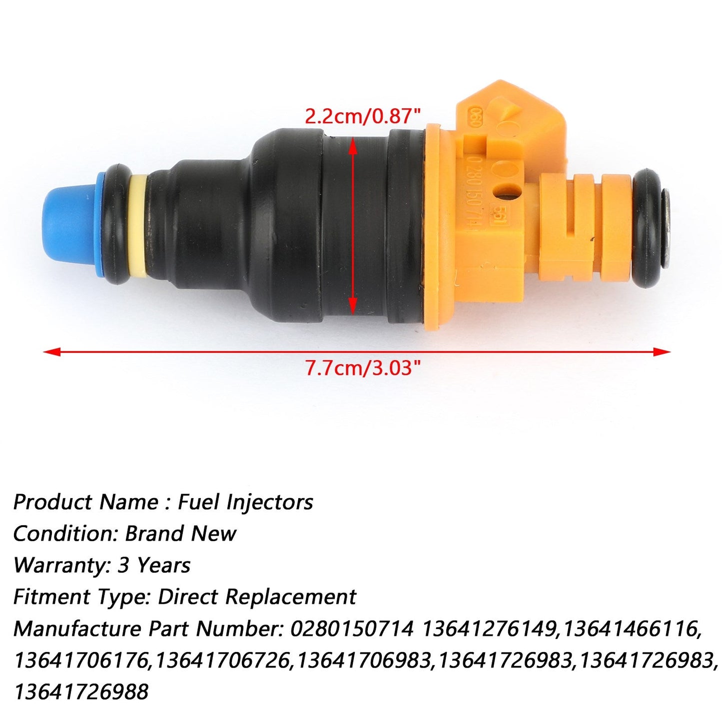 Conectores de inyector de combustible BMW 535 635CSI 735 L6 L7 1 pieza 0280150714