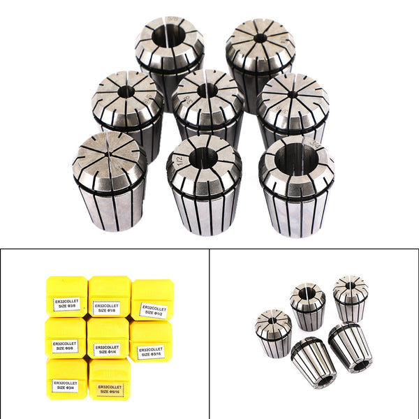 15Pcs ER11 Spring Collet Set For CNC Milling Lathe Tool Engraving Machine Steel
