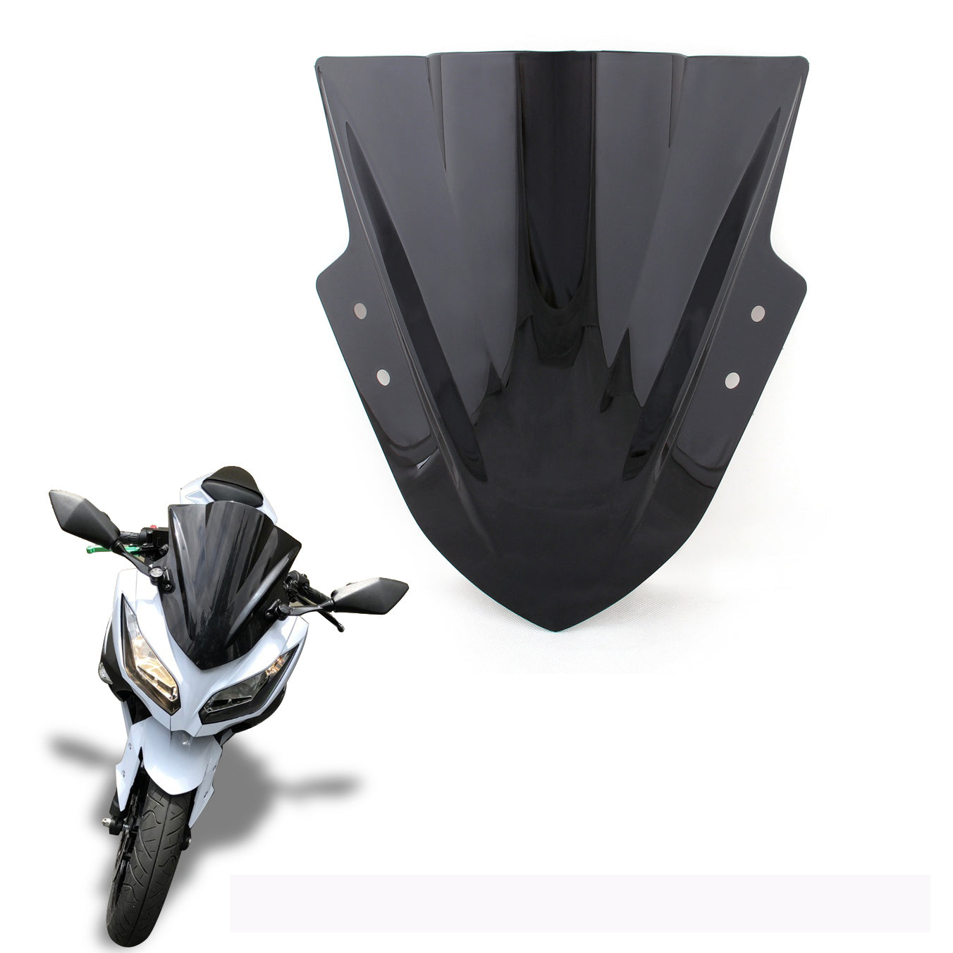 Pare-brise à double bulle pour Kawasaki Ninja 300 EX300 2013-2017