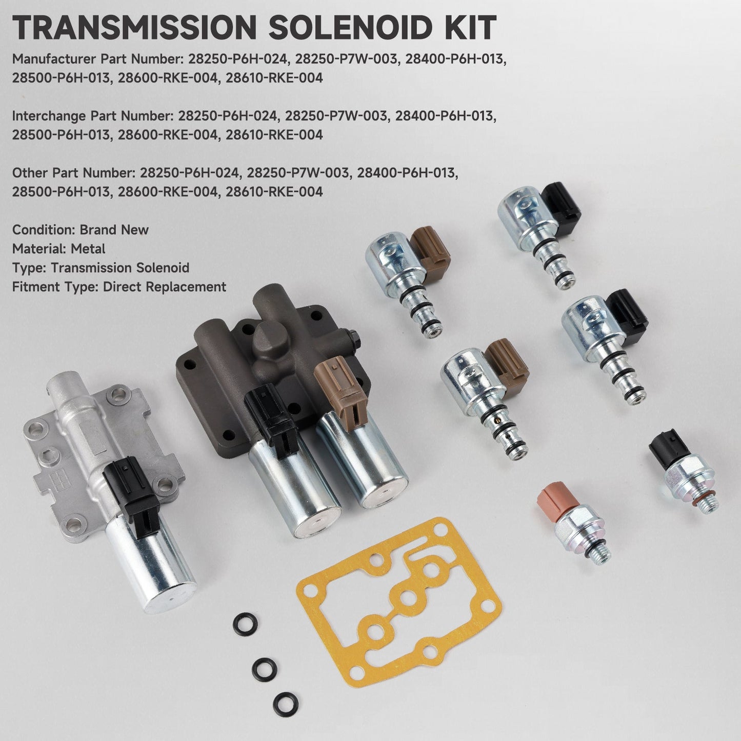 Kit solénoïde de transmission Honda Accord 1998-2007 8250-P6H-024 28250-P6H-024 générique