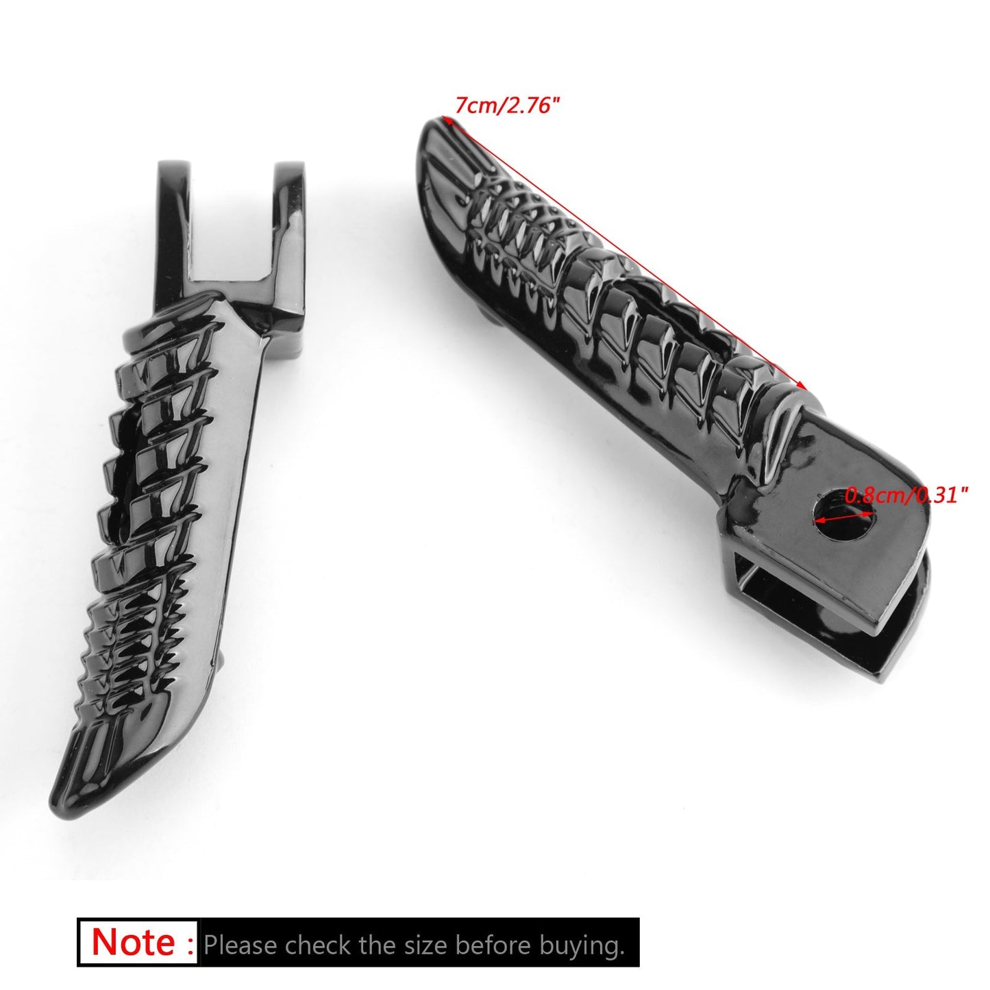 Repose-pieds avant noir pour Suzuki GSXR600 GSXR750 et GSXR1000 06-14