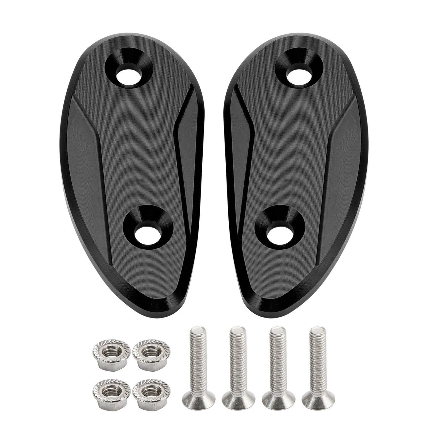 Plaques de protection de rétroviseur noir pour Honda CBR1000RR 2008-2023