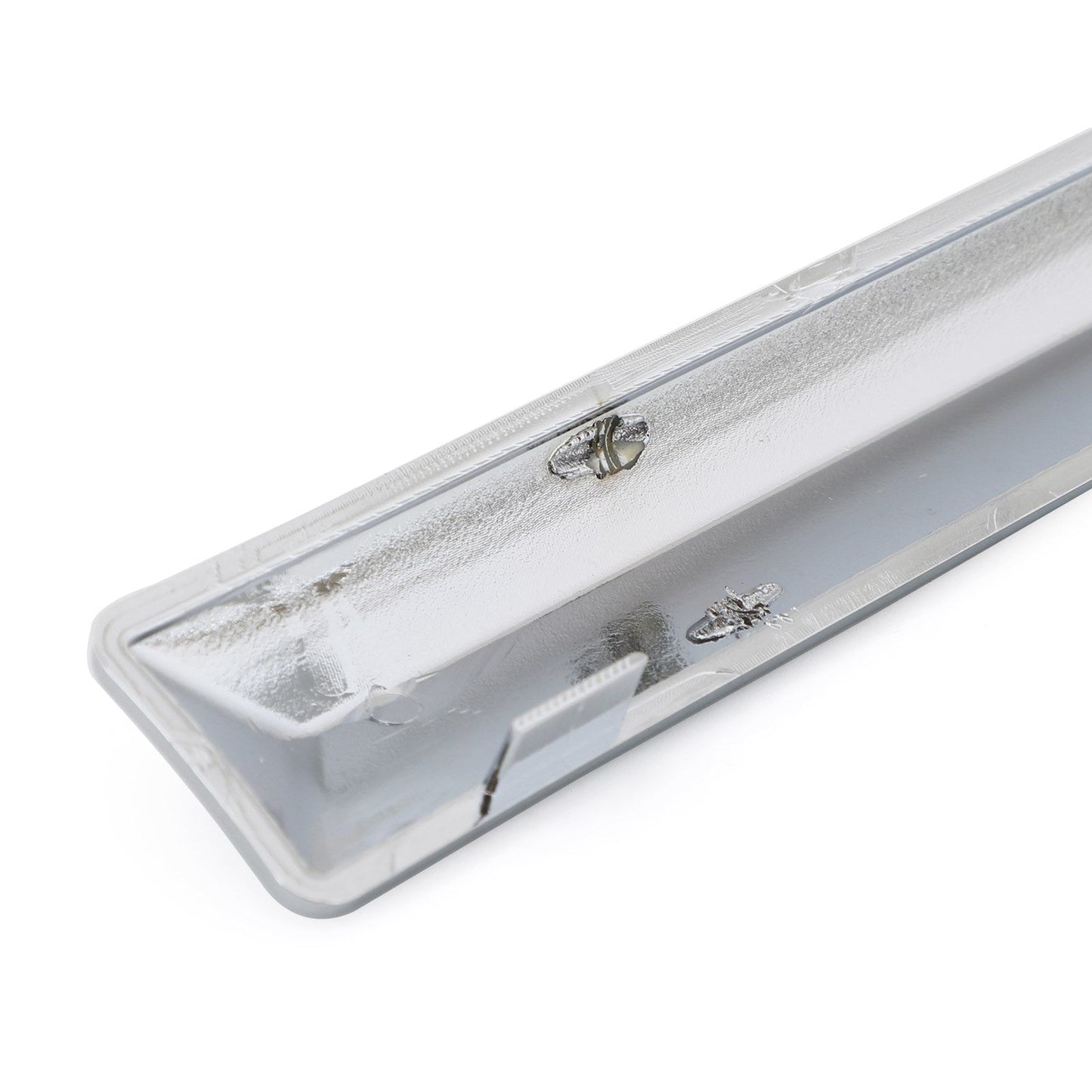 Paire de moulures chromées pour pare-chocs avant supérieur pour Fiat 500 2007-2015