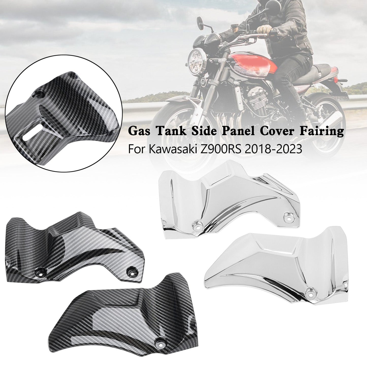 Panneau de garniture latérale de réservoir d'essence pour Kawasaki Z900RS 2018-2023