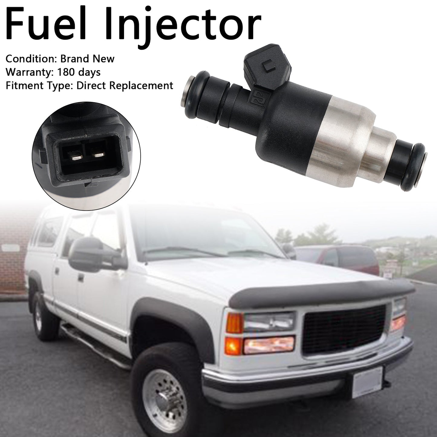 1996-2000 GMC C3500HD K2500 K3500 1Pcs Fuel Injector 17109596 83211150