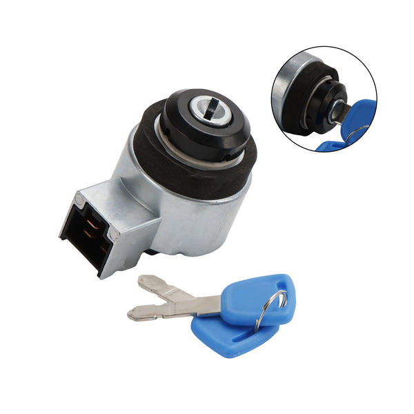 Interrupteur d'allumage avec 2 clés pour moteurs New Holland T1010, T1030, T1510 et T2410 (SBA385202601)