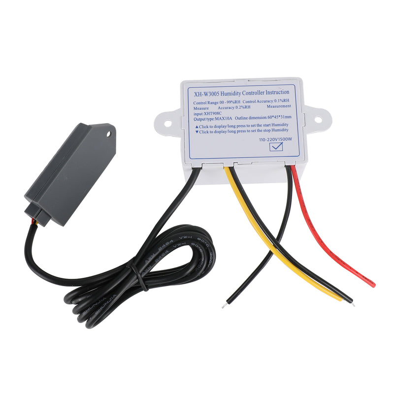 Contrôleur d'humidité numérique LED XH-W3005 12 V CC 120 W, capteur de commutation, hygromètre, 110 V-220 V 1 500 W