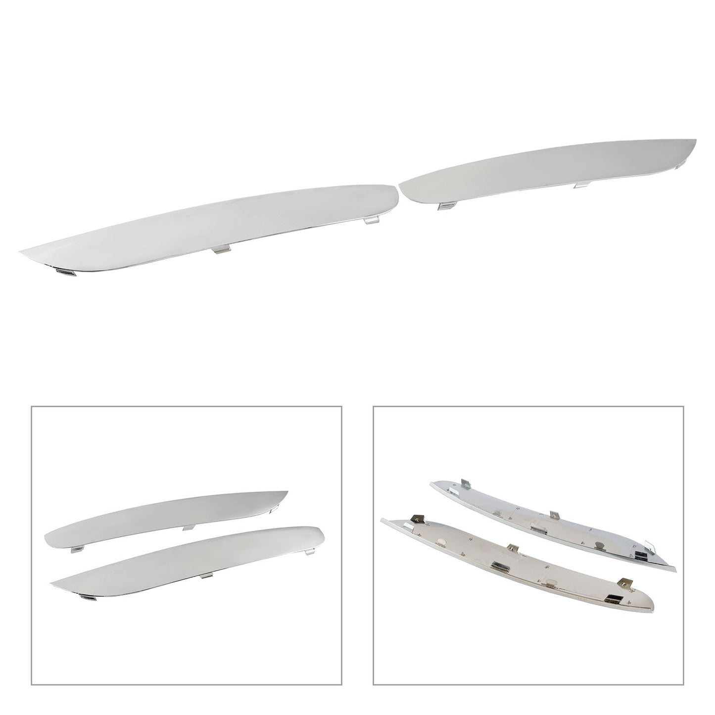 BMW Série 7 F01 F02 2009-2015 2 moulures de pare-chocs avant M Sport 51118047727 51118047728