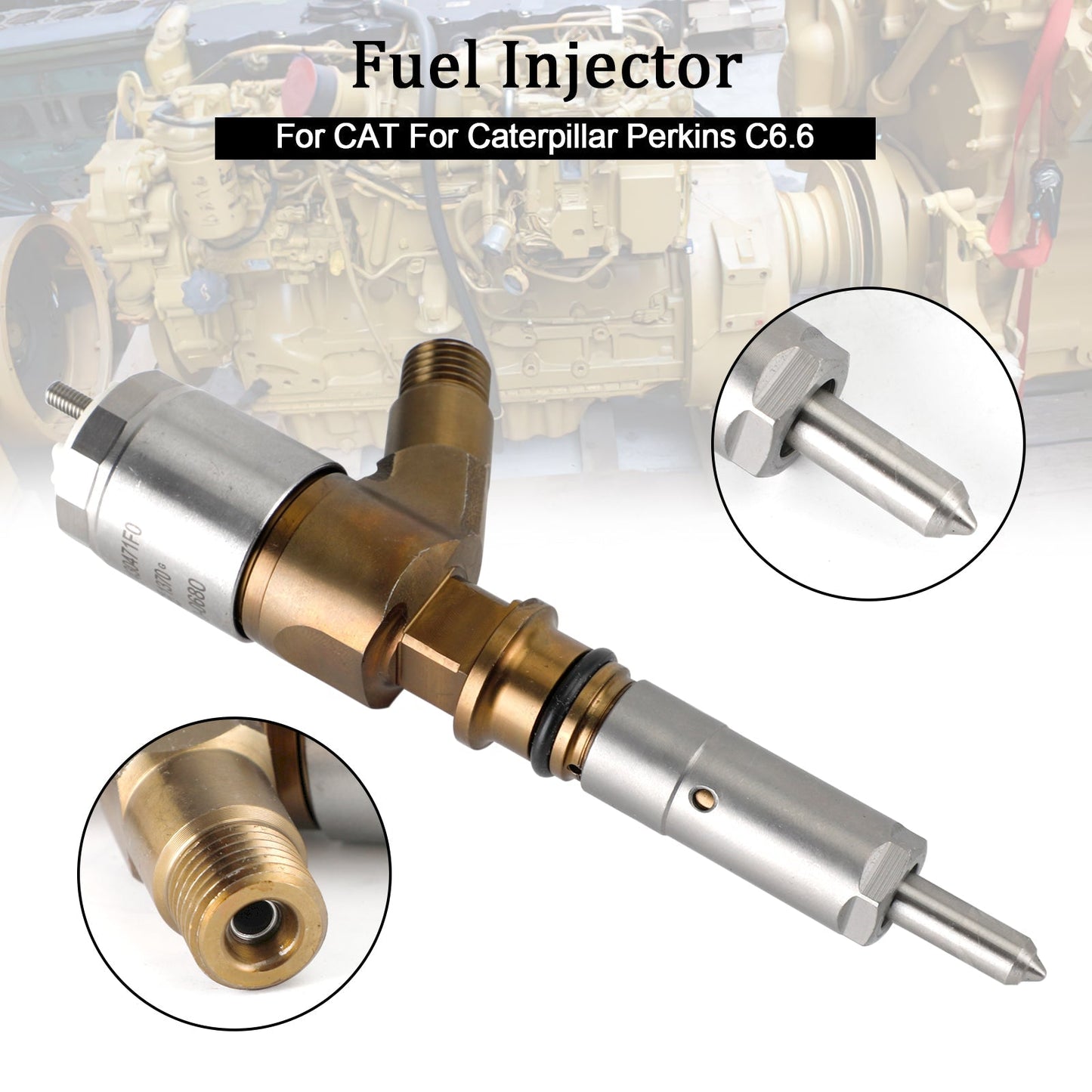 Inyector de combustible Caterpillar Perkins C6.6 (1 unidad) 2645A747 320-0680