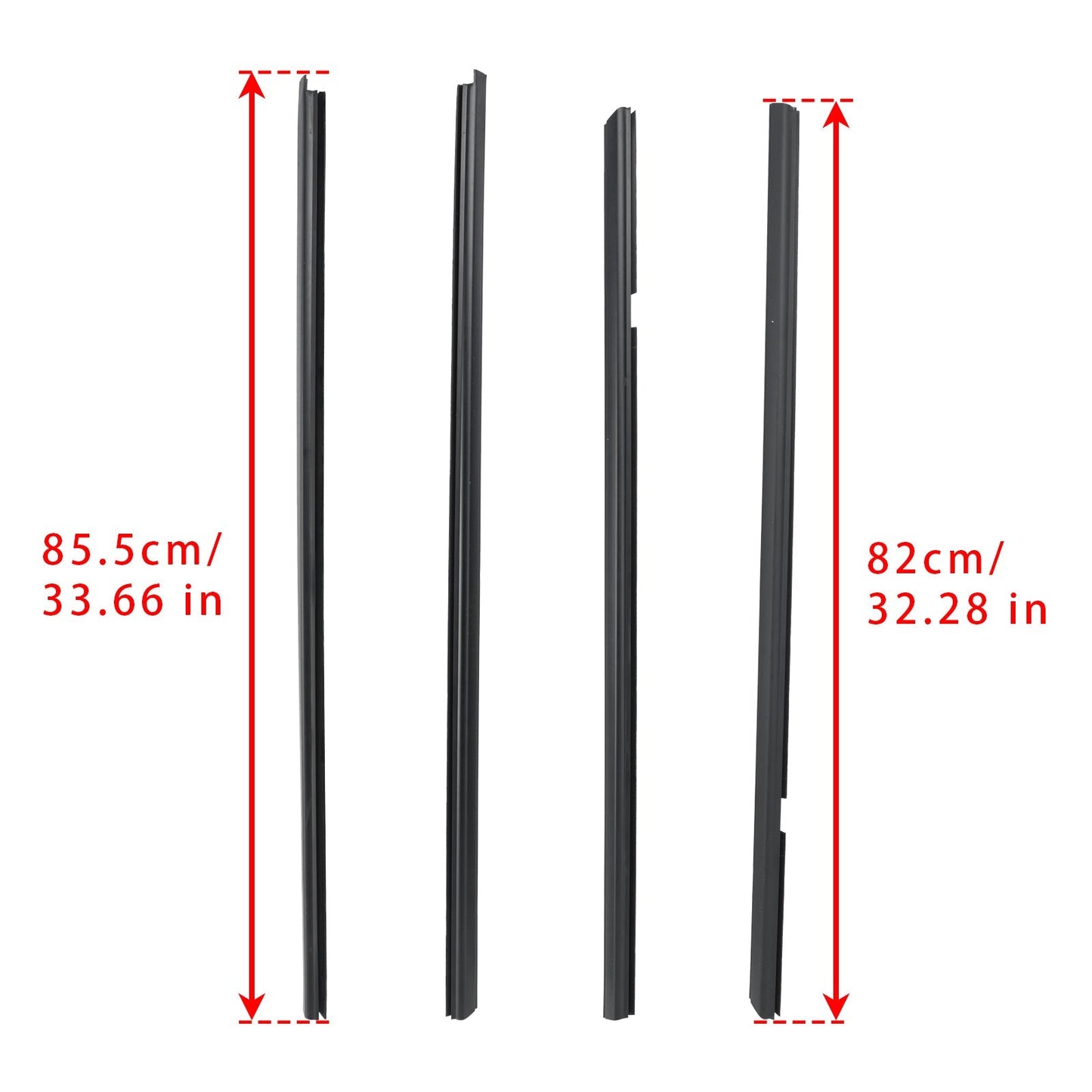 Honda Insight 2010-2014 72950-TM8-013 Lot de 4 moulures extérieures pour vitres