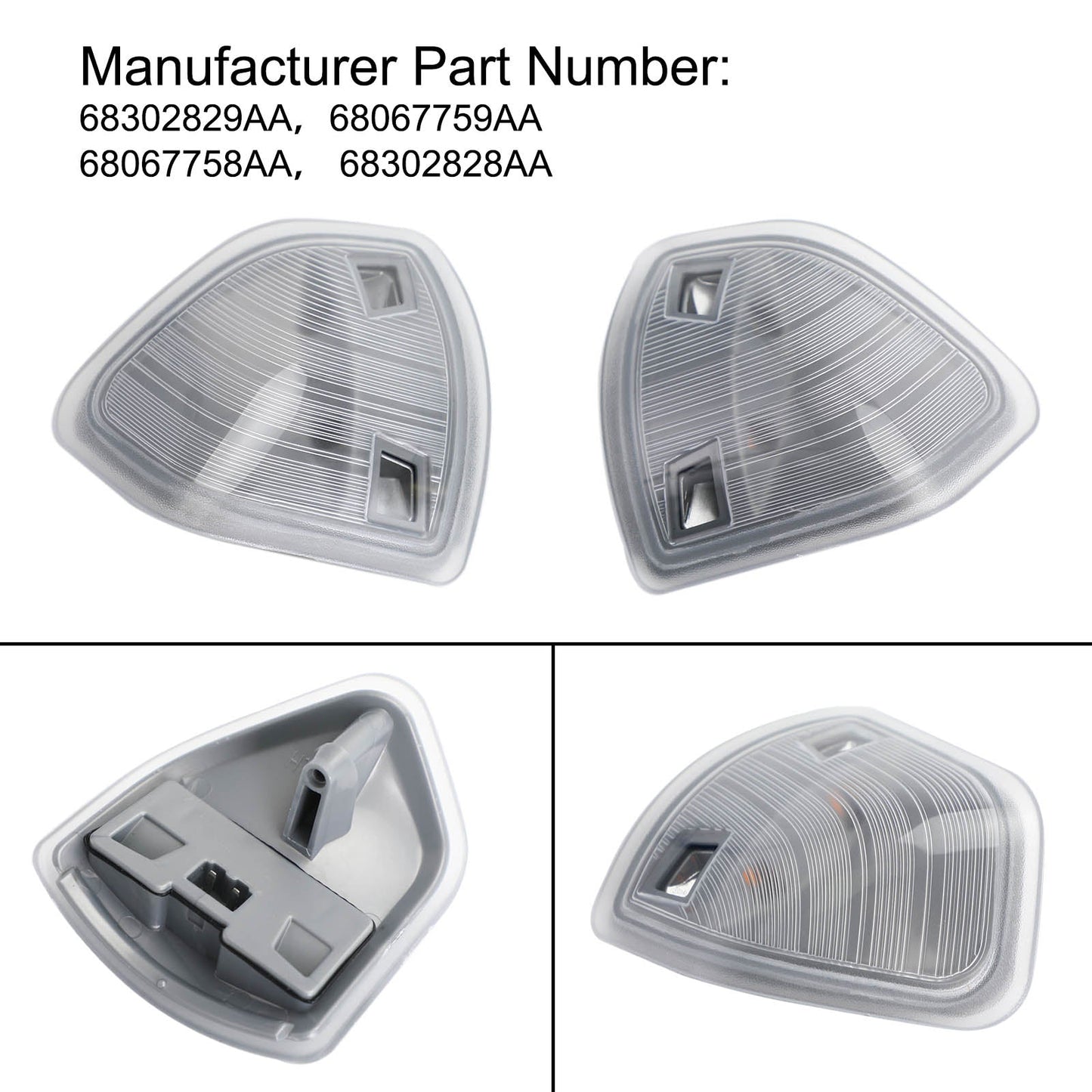 Ensemble de clignotants fumés pour rétroviseur de remorquage (gauche et droite) pour Dodge Ram 1500, 2500 et 3500