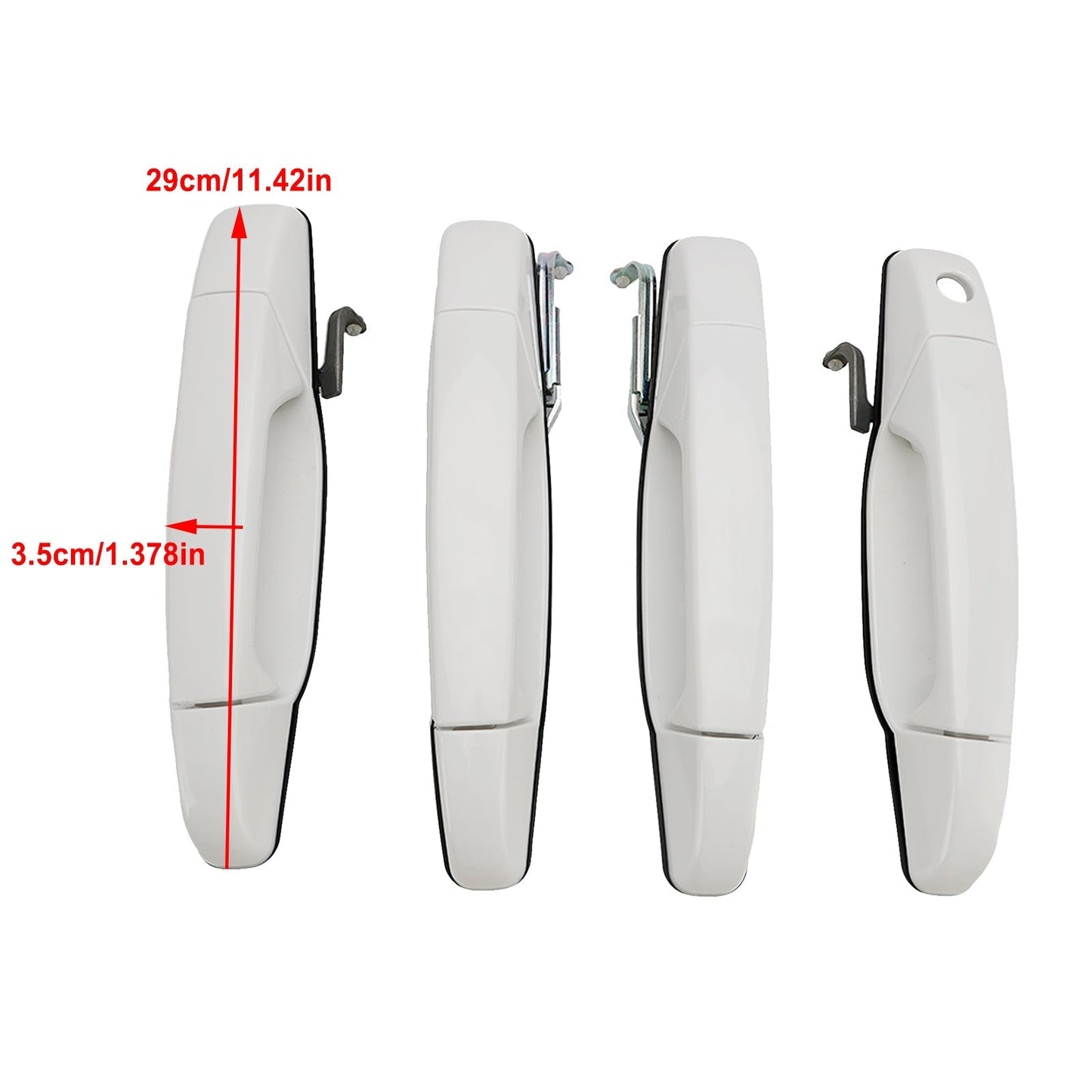 Ensemble de 4 poignées de porte avant et arrière blanches pour Cadillac Escalade Base Sport Utility 2007-2013 (284053446, 84053444, 20954826, 25890276)