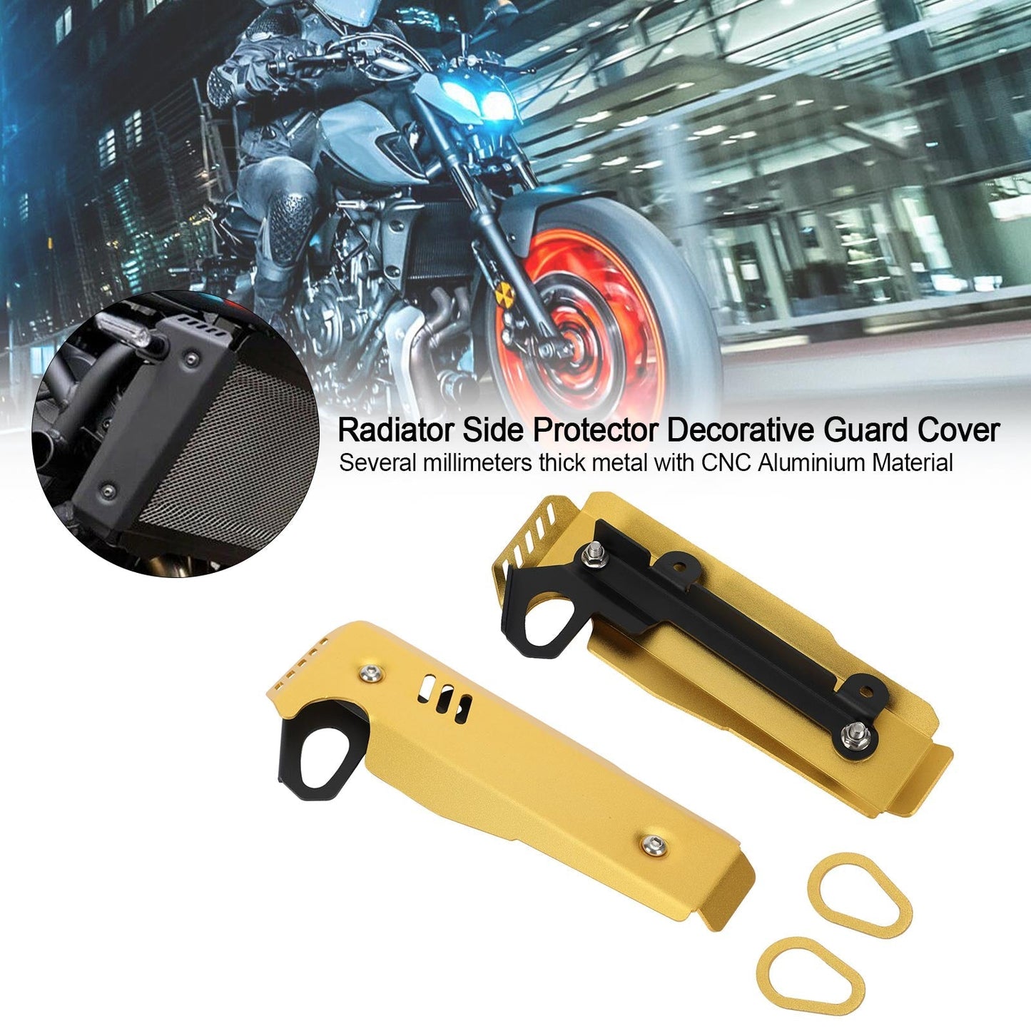 Protection latérale de radiateur pour Yamaha MT-07 FZ-07 2021-2022