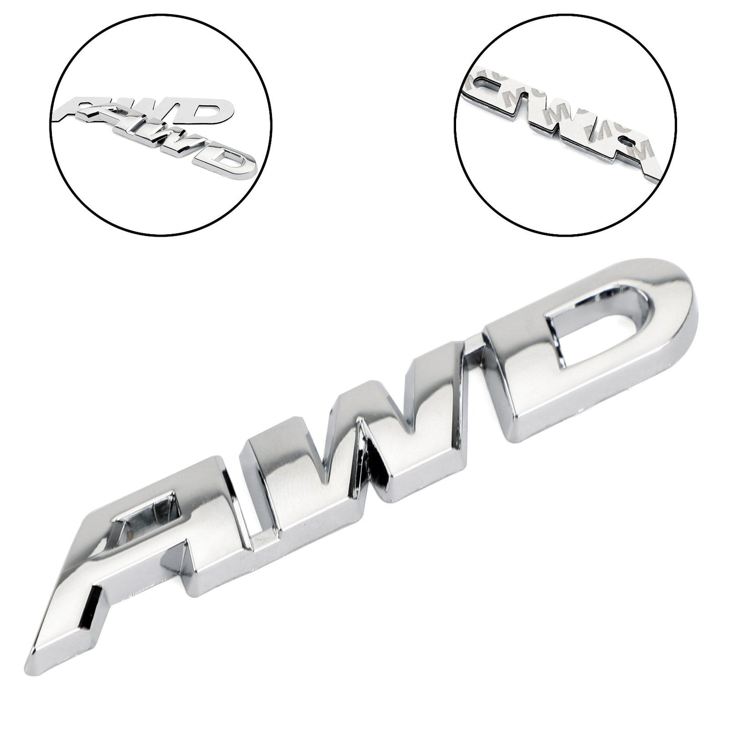 Pegatina con la palabra AWD y letras de metal para coche o camión.