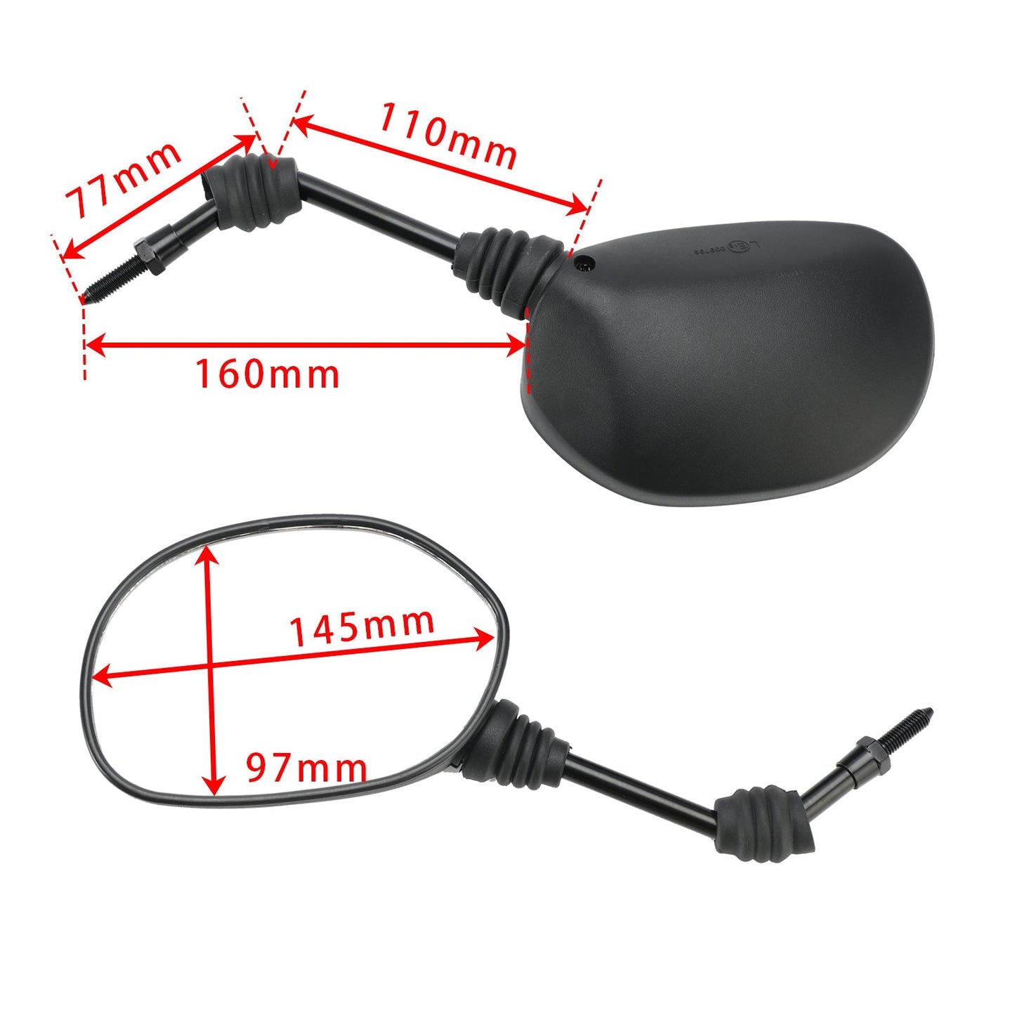 Paire de rétroviseurs pour Piaggio NRG 50 / NGR MC3 50 / SKR City 50 / Zip 50