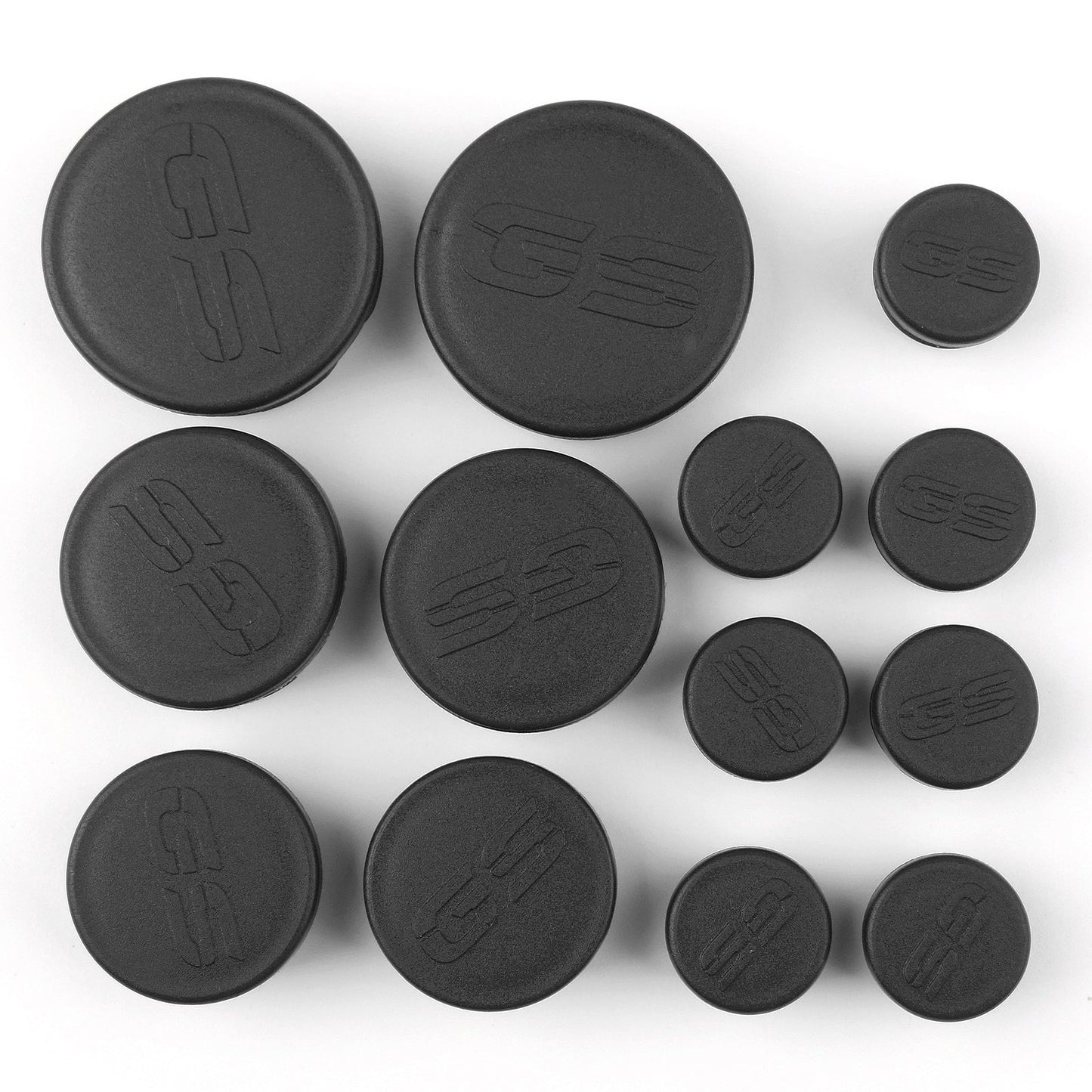 Juego de 13 tapones decorativos para tapas de orificios de marco compatibles con BMW R1200GS/LC/ADV 13-16 BK