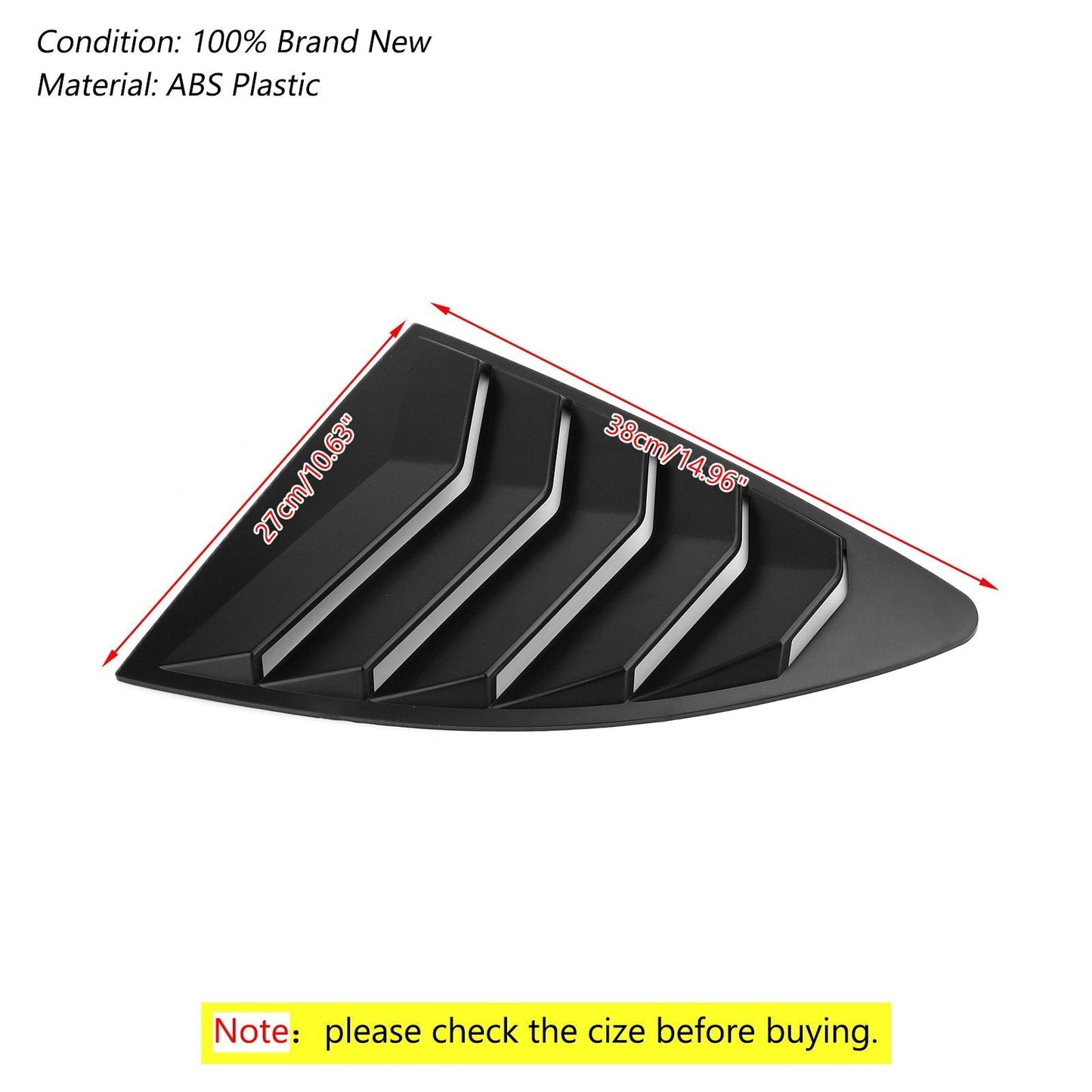 Persienne de fenêtre latérale noir mat pour Scion FRS BRZ Toyota 86 GT86 AE86 13-18