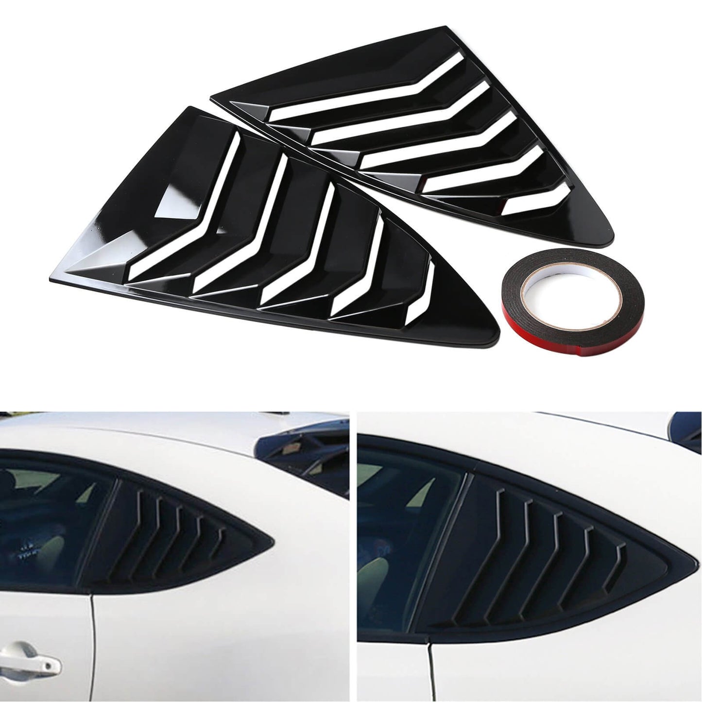 Persiennes de vitres latérales noir brillant pour Scion FRS BRZ Toyota 86 G 2013-2018