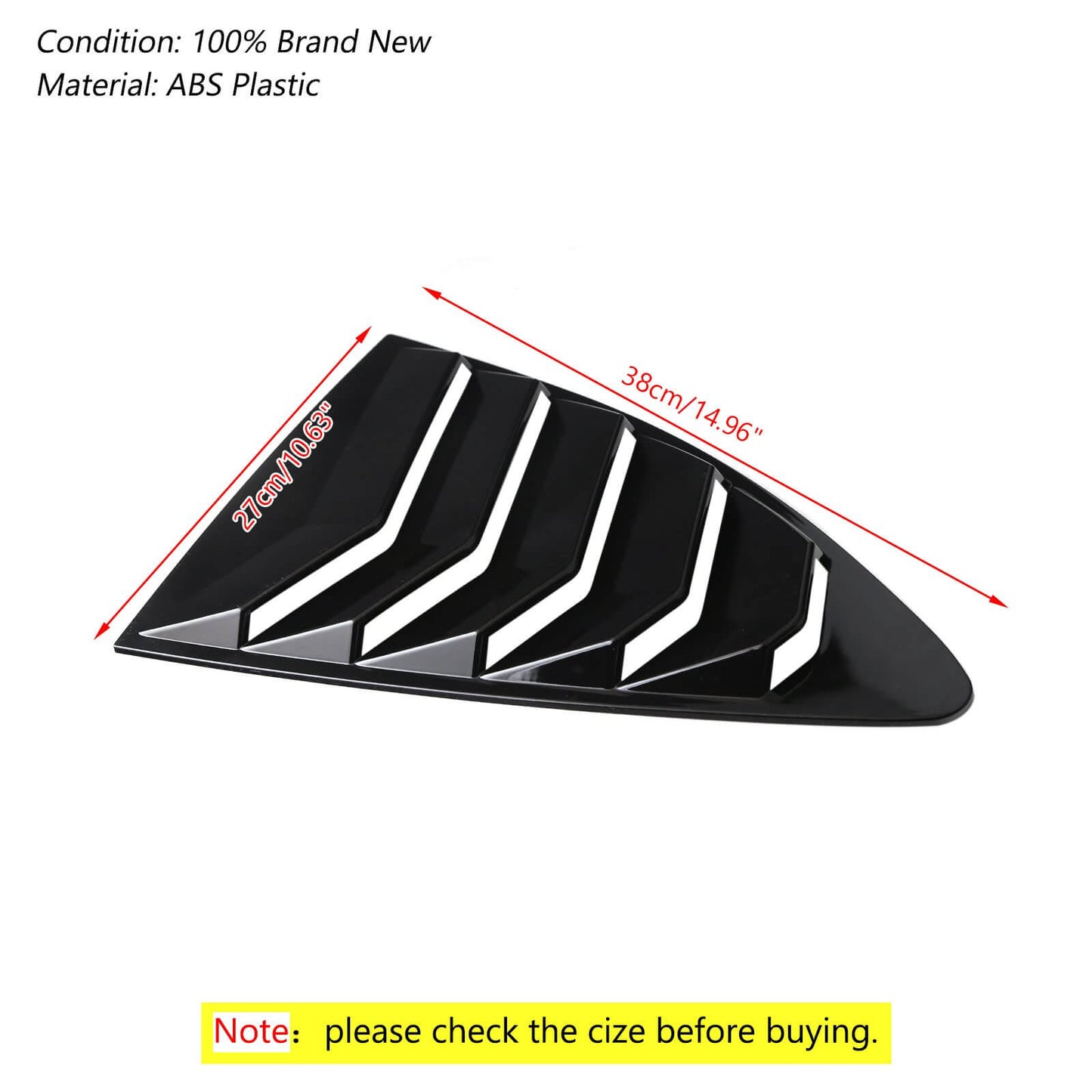 Persiennes de vitres latérales noir brillant pour Scion FRS BRZ Toyota 86 G 2013-2018