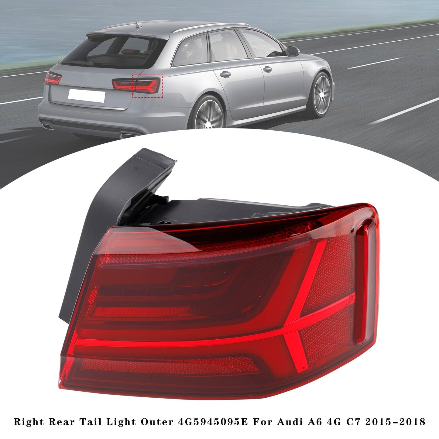 Paire de feux arrière extérieurs gauche et droit pour Audi A6 4G C7 2015-2018 4G5945095E 96E