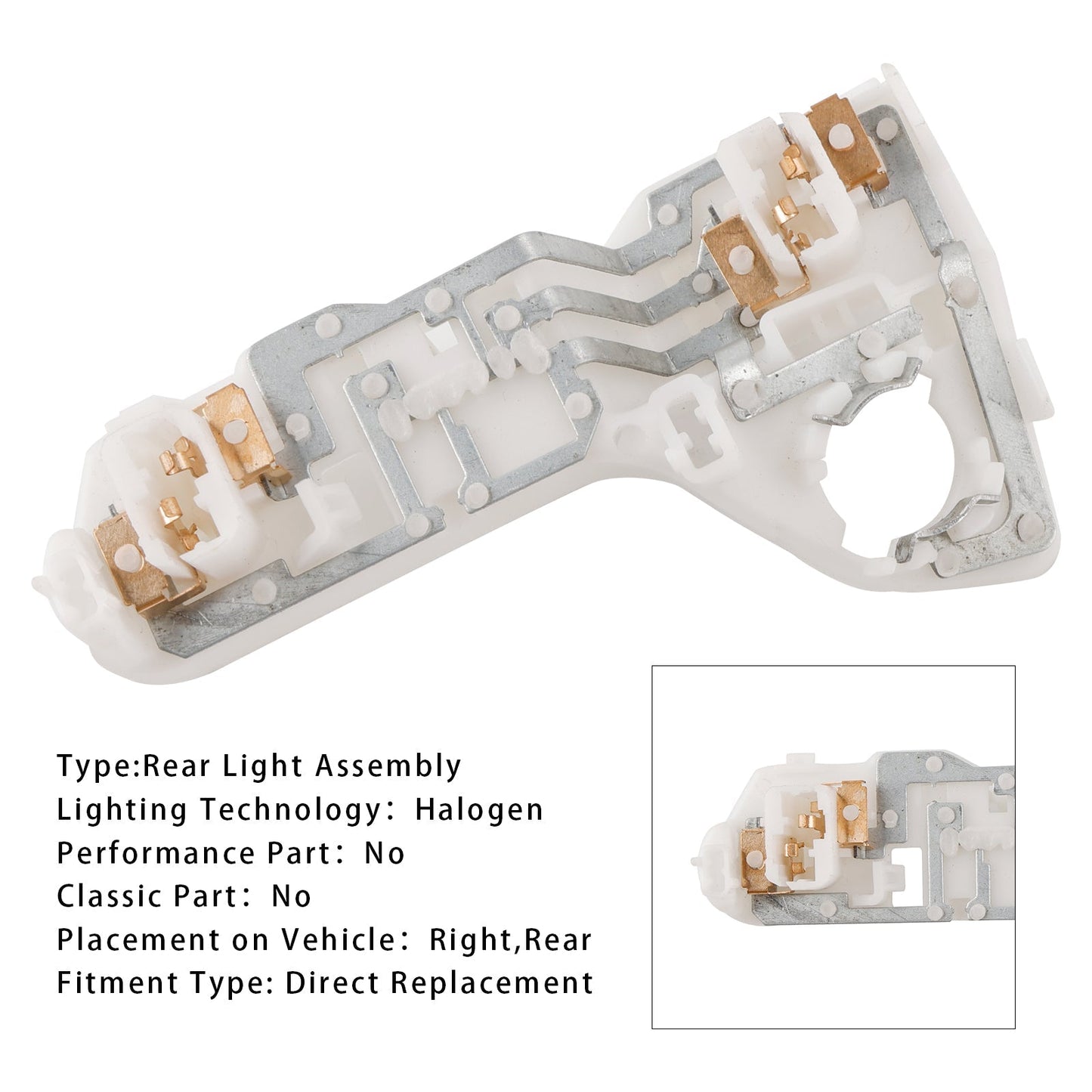 Support d'ampoule de feu arrière intérieur 2 pièces pour Volkswagen Golf MK7 2013-2017, côté conducteur, 5G0945259A/60A