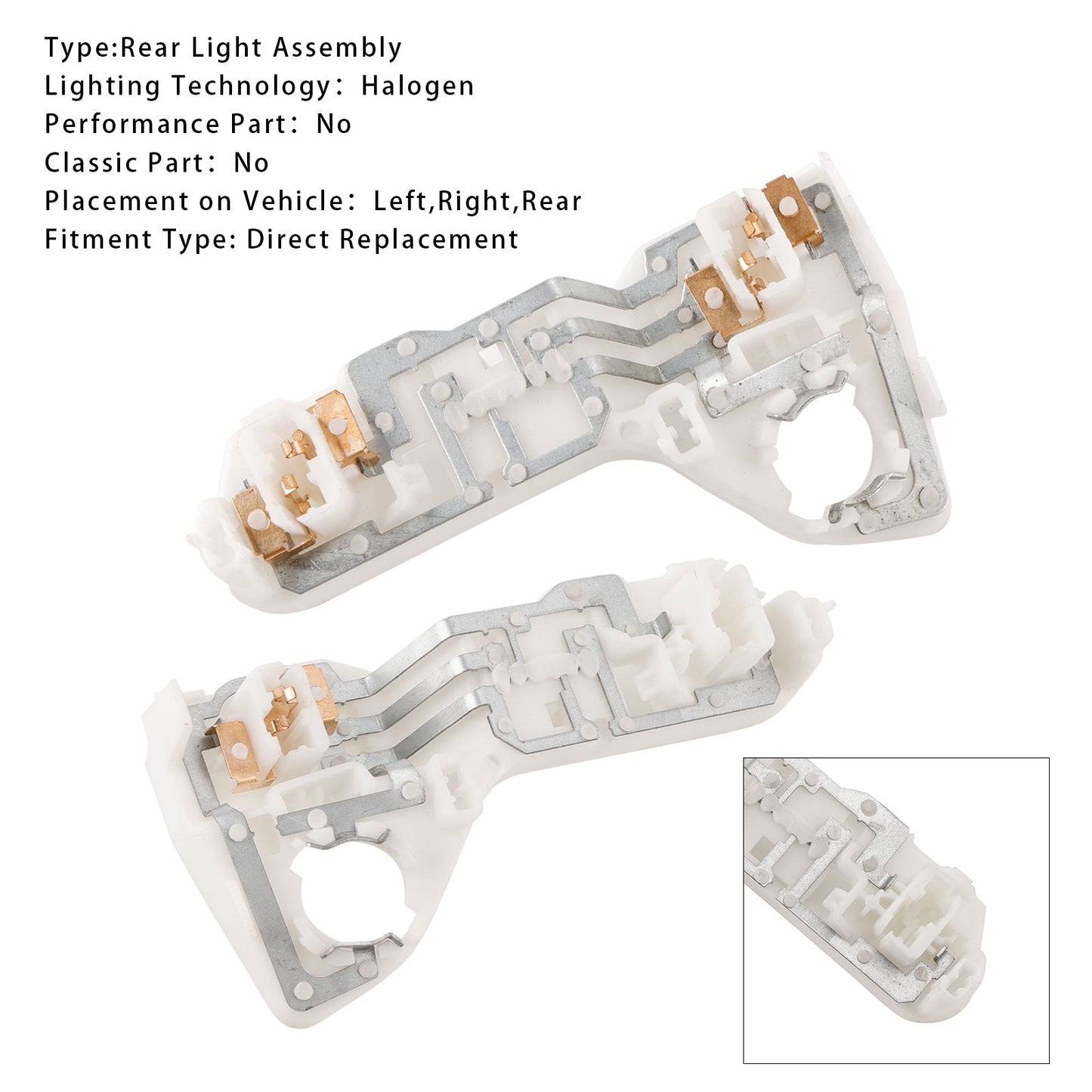 Support d'ampoule de feu arrière intérieur 2 pièces pour Volkswagen Golf MK7 2013-2017, côté conducteur, 5G0945259A/60A