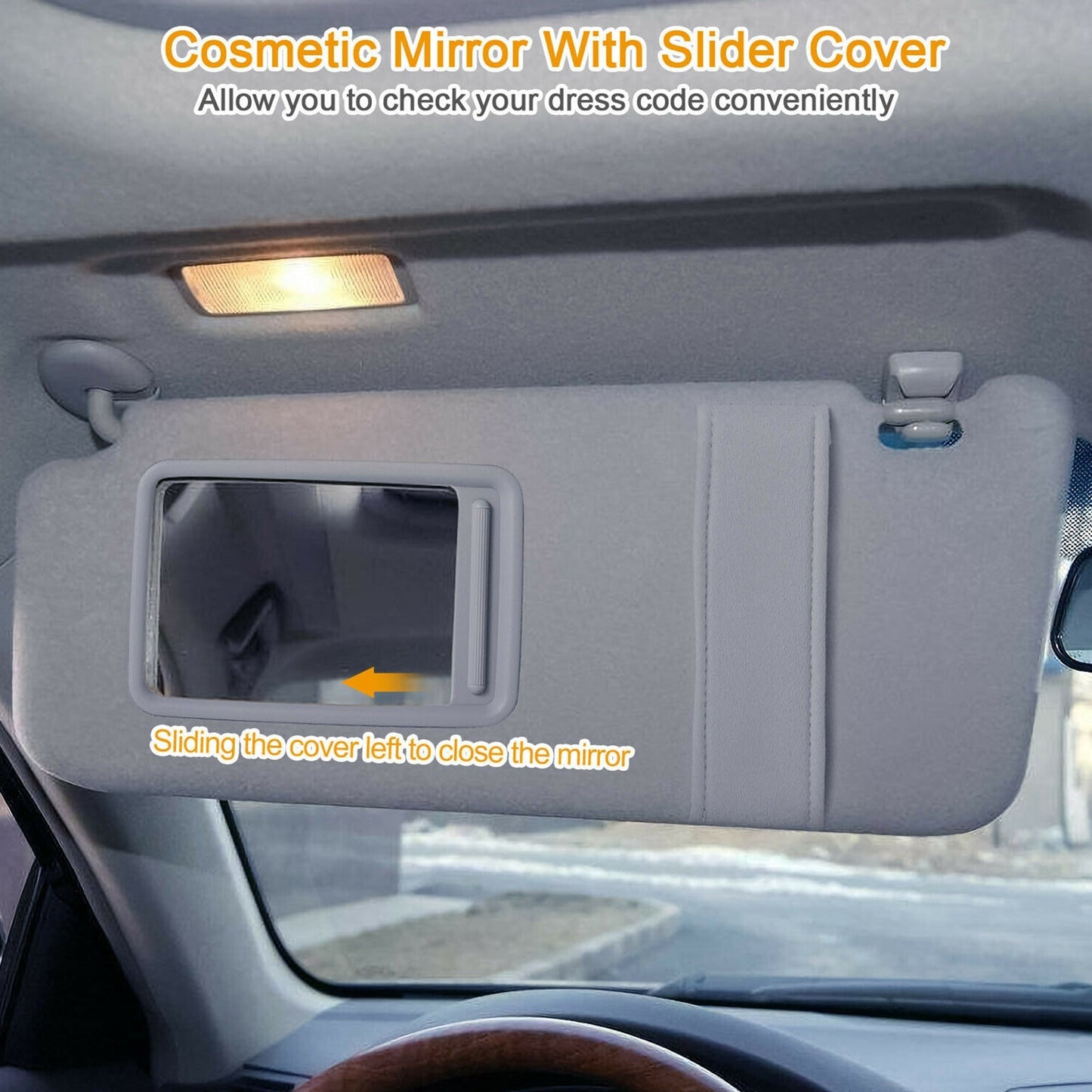 2007-2011 Toyota Camry Gray Sun Visor LEFT Driver without Vanity Light